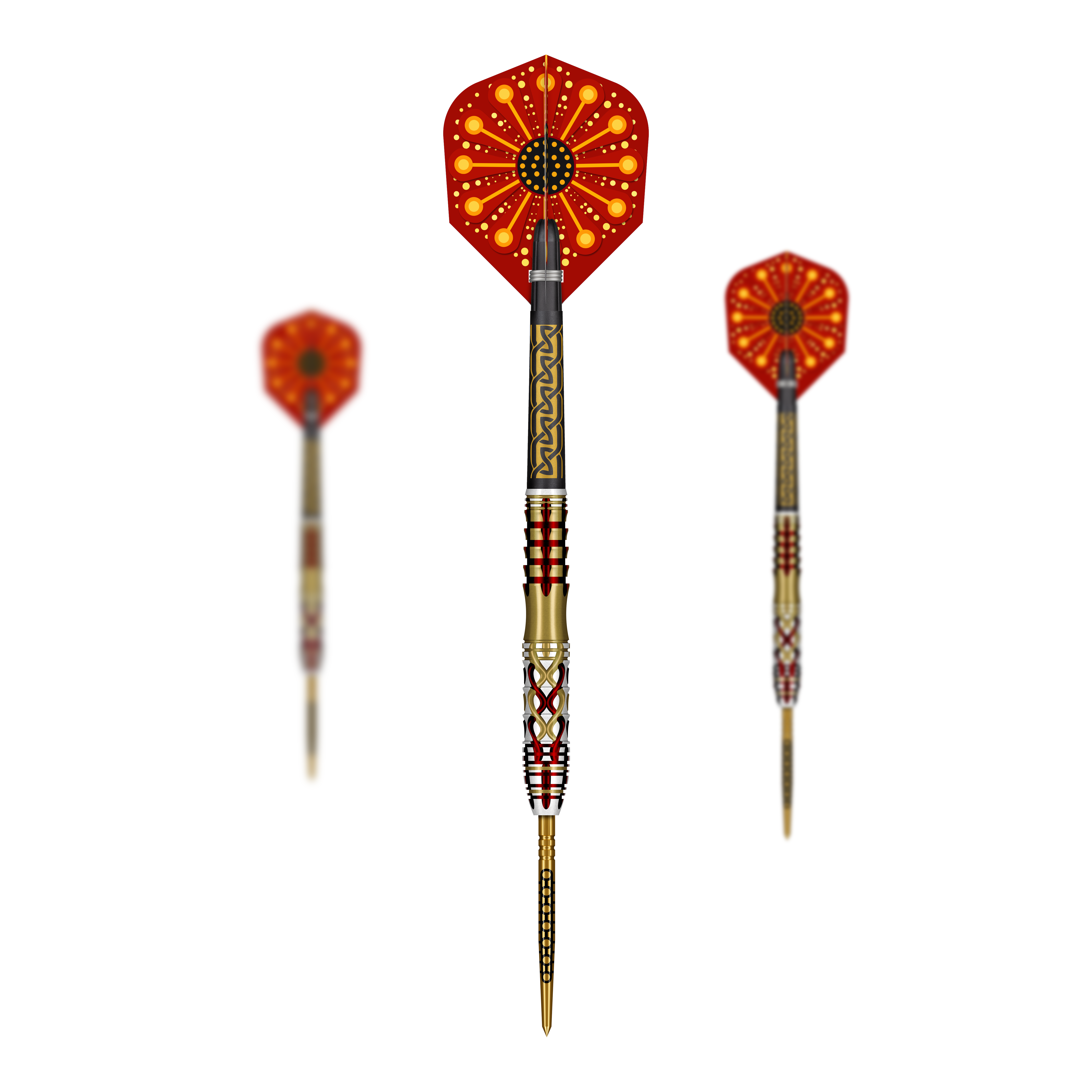 Ocelové šipky Shot Goths Alaric Turbo Point - 23g Gezeigt werden Shot Goths Alaric Turbo Point Steeldarts im 23g Set. Das Set bietet hochwertige Steeldarts für anspruchsvolle Dartspieler.