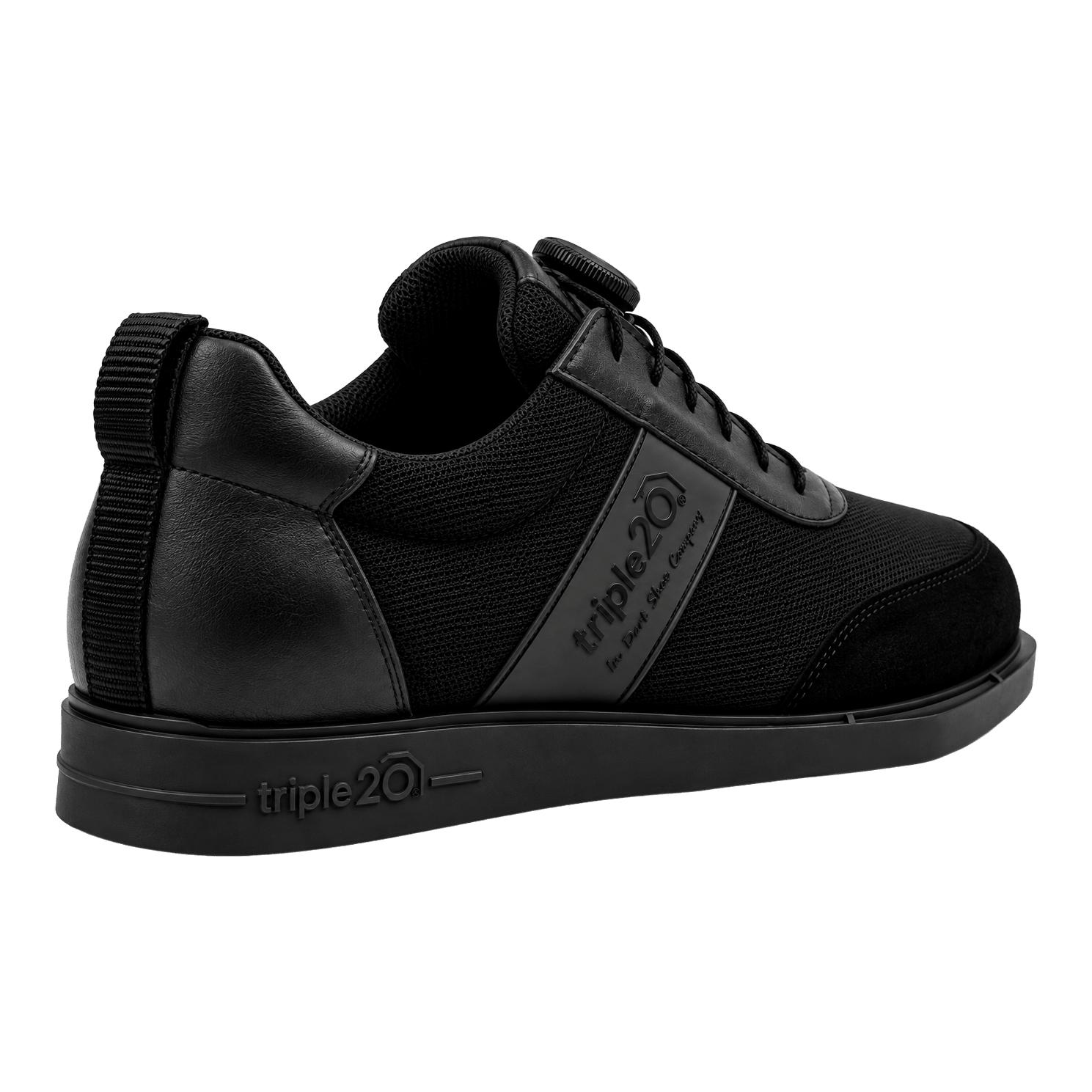 Triple20 Dart Shoes Textilní s otočným zapínáním - Černé