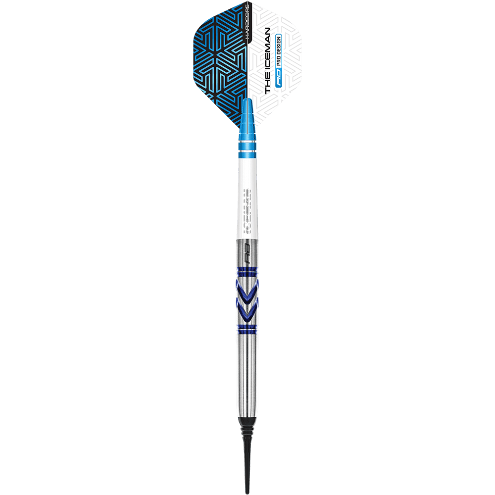 RD2542_Red_Dragon_Gerwyn_Price_Avalanche_Pro_Softdarts_1kf8AWnxIKTcpV Das Bild zeigt einen Red Dragon Gerwyn Price Avalanche Pro Softdart mit einem Gewicht von 20g. Der Dart hat blaue und silberne Akzente sowie eine auffällige Flight mit Muster.