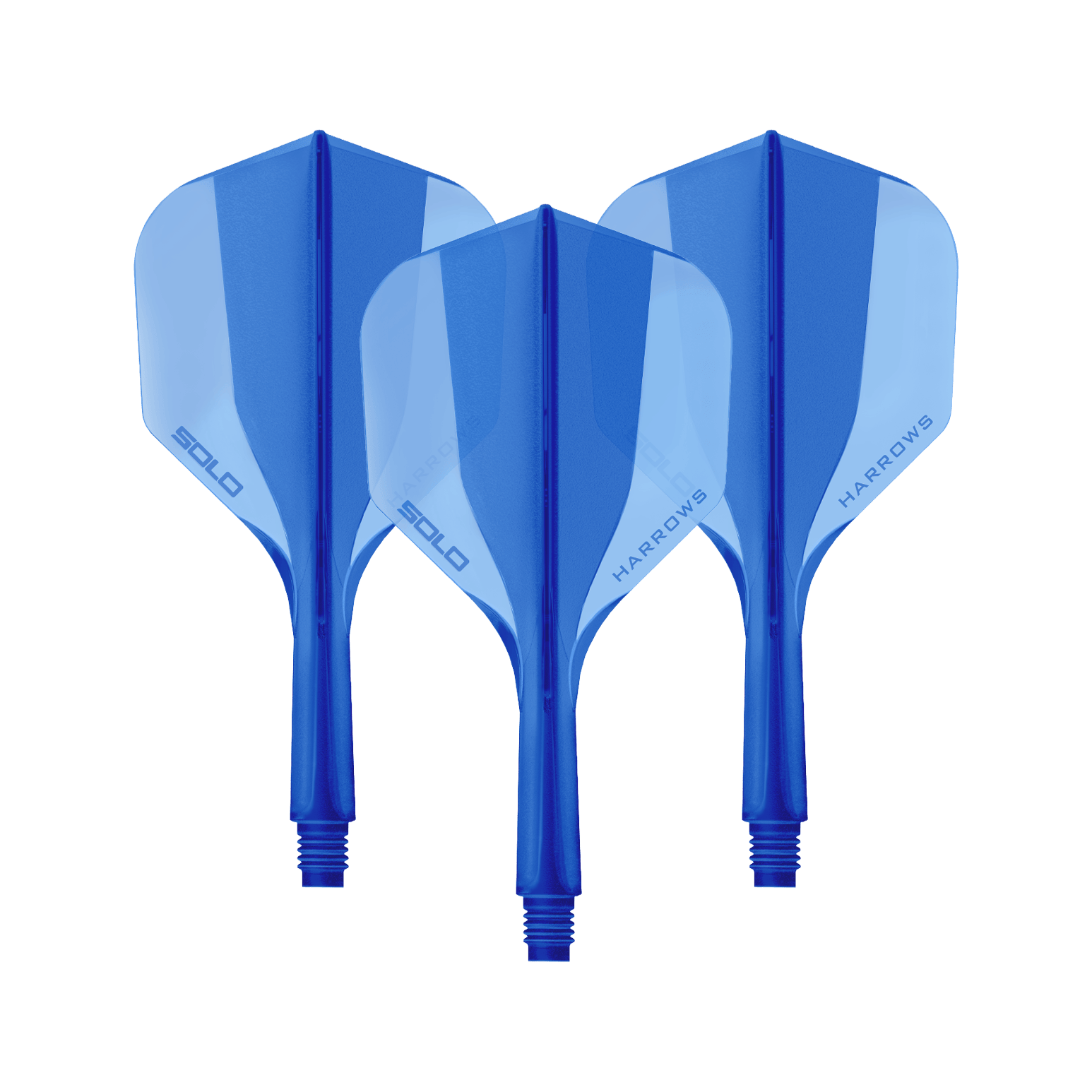 Systém letmých hřídelí Harrows Solo No6 - modrý Das Bild zeigt ein Harrows Solo No6 Flight Shaft System in Blau, 20mm, als Set. Es handelt sich um Zubehör für Dartpfeile.