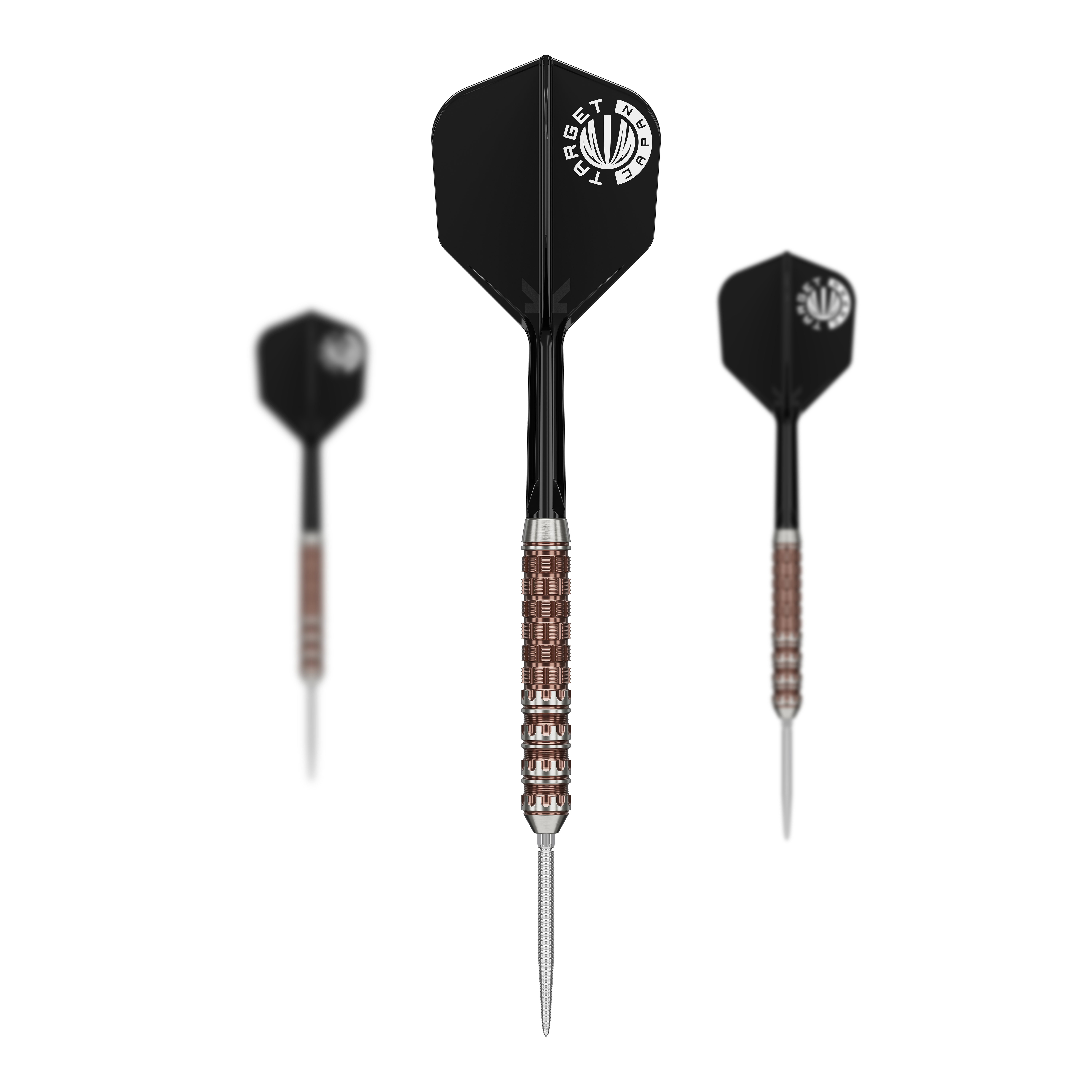 Target Japan Prime Series George Nishitani Raptor GEN6 Swiss Point Steeldarts sind abgebildet. Das Produkt ist für professionelle Dartspieler geeignet.