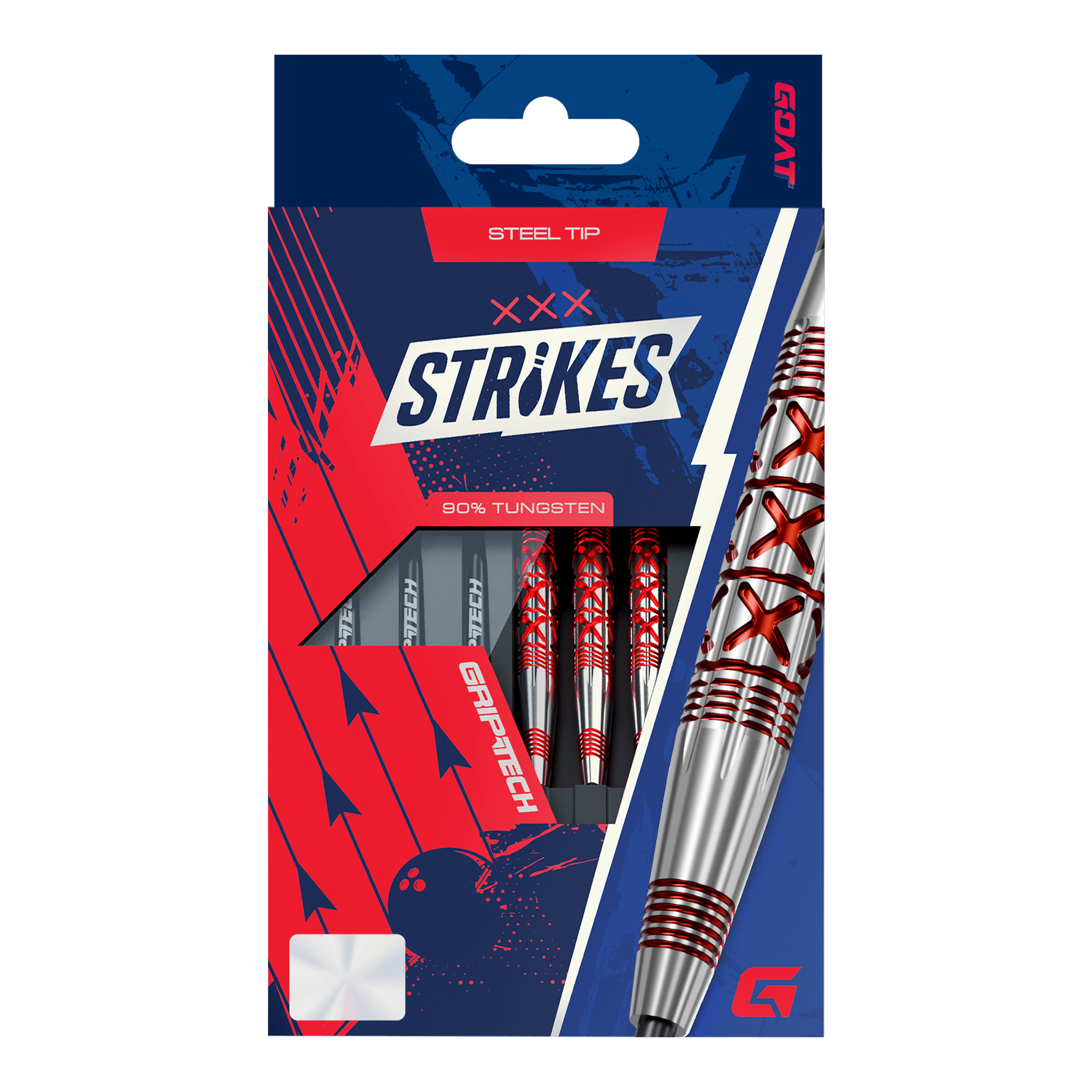 Hier ist das Produkt GOAT Strikes Steeldarts abgebildet. Die Steeldarts sind hochwertig verarbeitet und für Dartspieler geeignet.