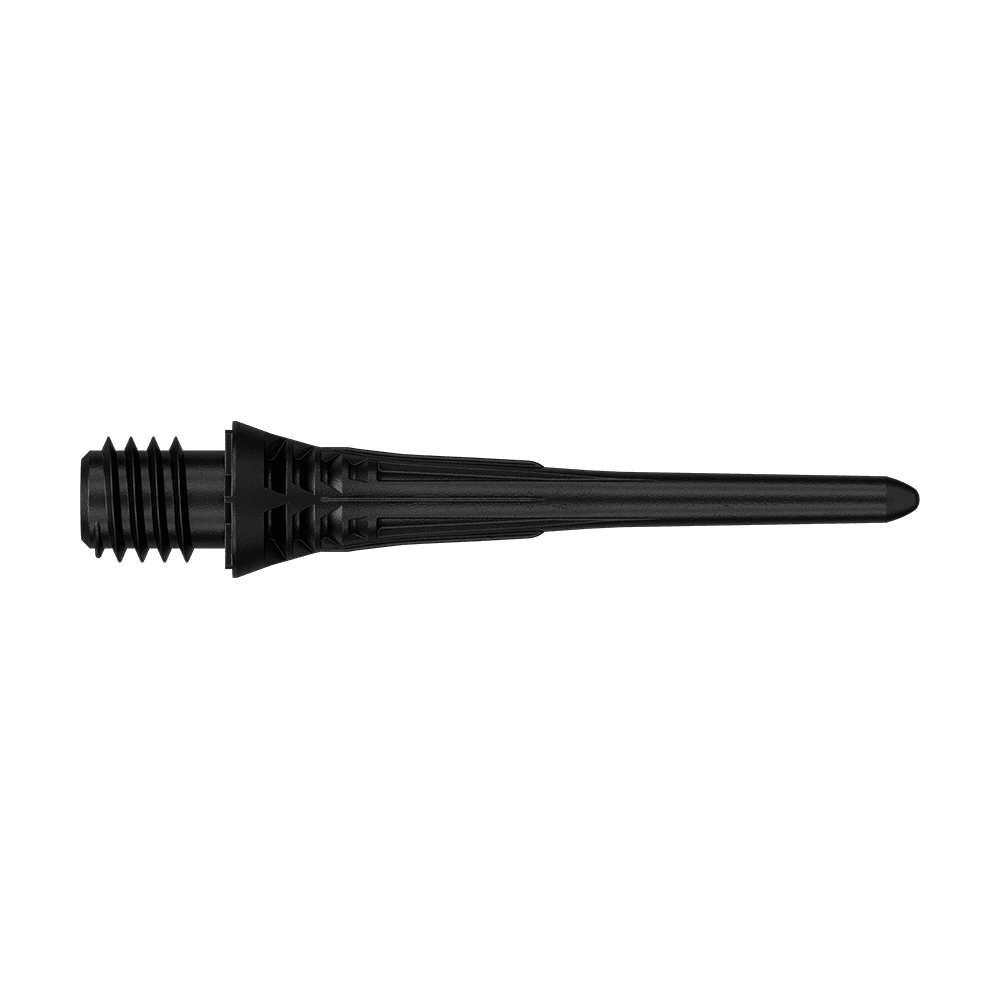 Dieses Bild zeigt die Target Cryo Softdartspitzen im 30er Pack in Schwarz. Die Dartspitzen sind als Ersatzspitzen für elektronische Dartscheiben geeignet.