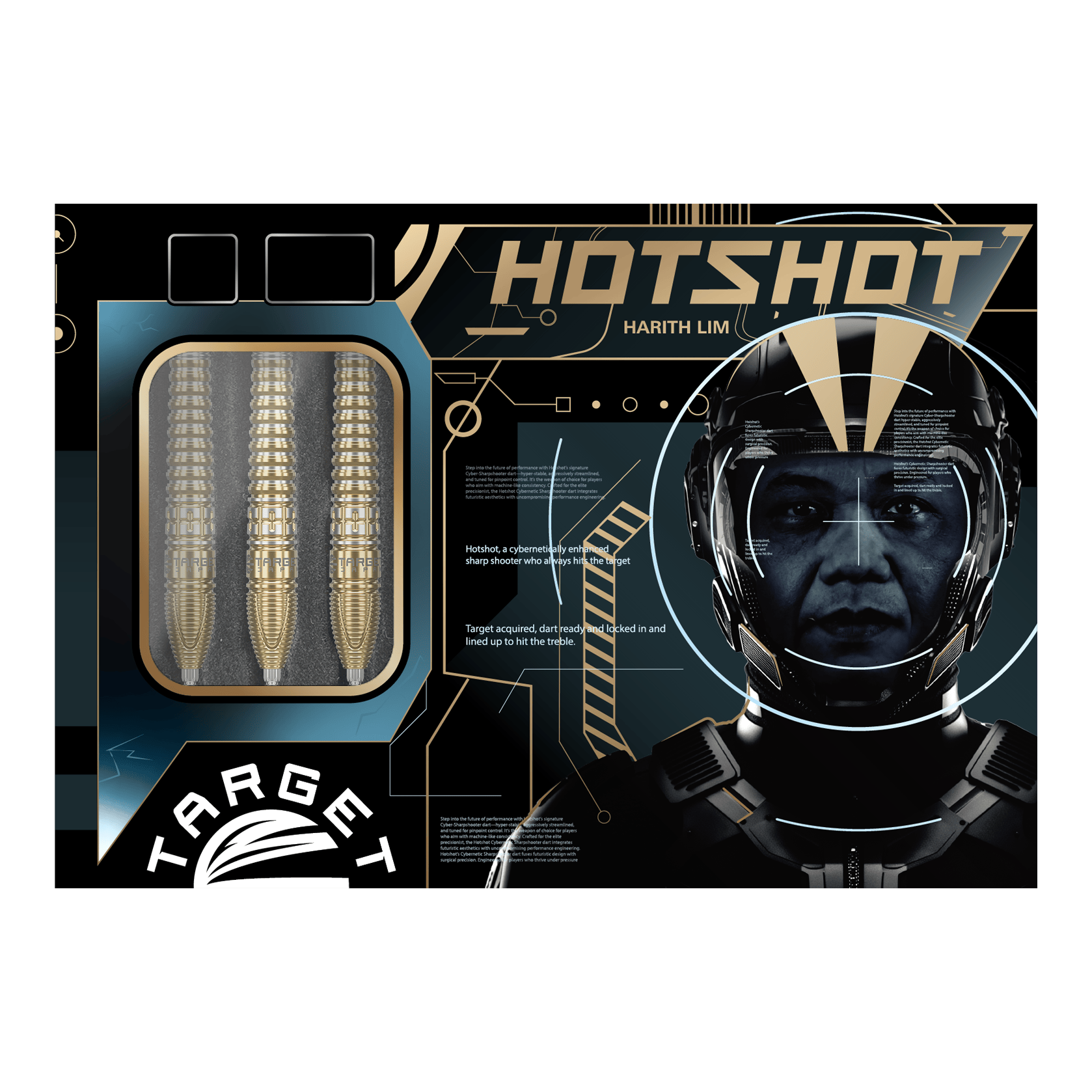 Šipky Target Japan Prime Series Harith Lim HotShot GEN3 Swiss Point Steeldarts Auf dem Bild sind die Target Japan Prime Series Harith Lim HotShot GEN3 Swiss Point Steeldarts zu sehen. Sie eignen sich perfekt für Dart-Enthusiasten.