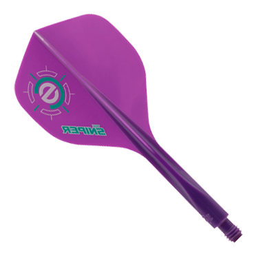 Systém letu pušky Condor Ax 120 Connor Scutt Sniper Purple - standardní Das Bild zeigt ein lila Dart-Flightsystem mit der Aufschrift "Sniper". Es handelt sich um das Modell "Condor Axe 120 Connor Scutt Sniper Purple Flight-System - Standard".