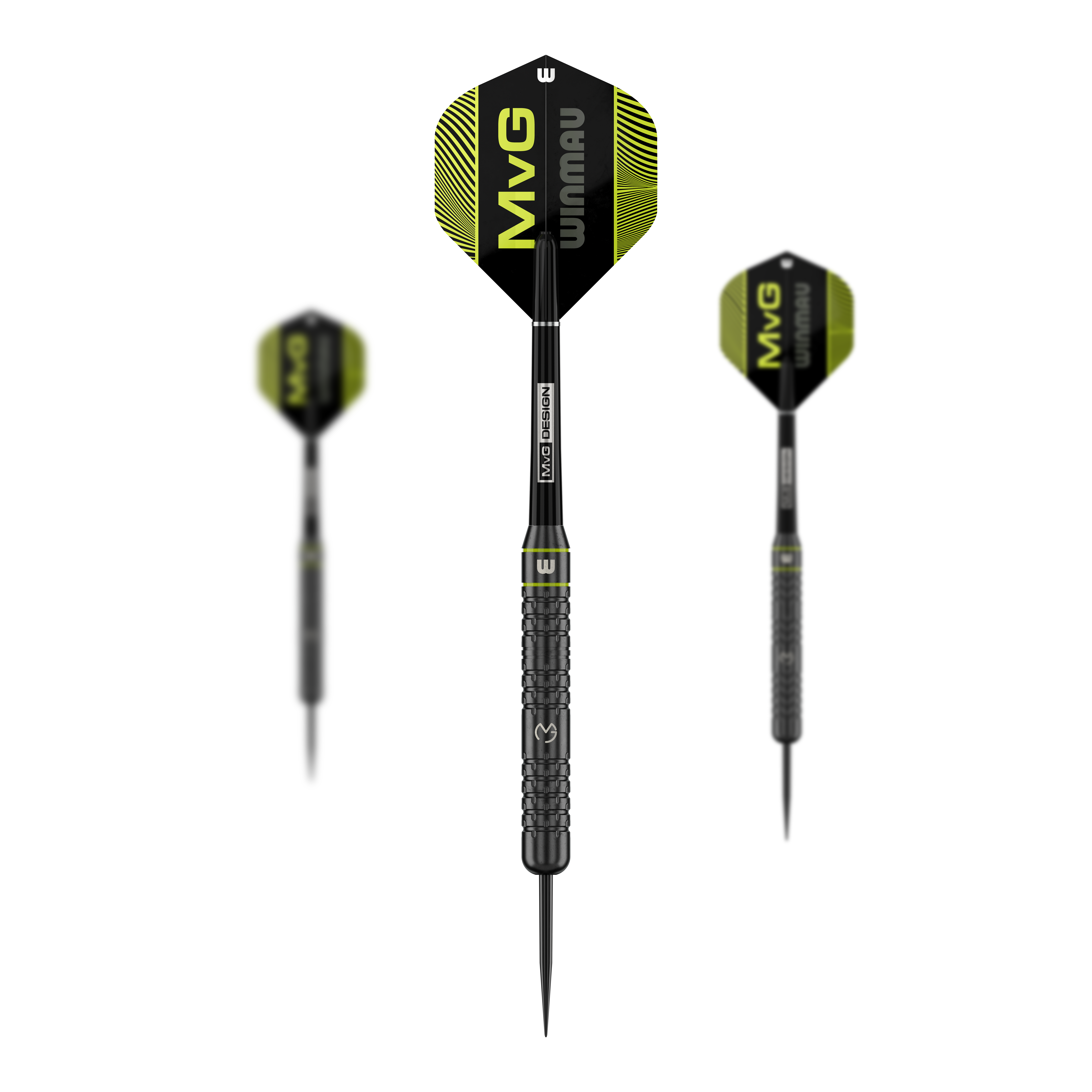 Winmau Michael Van Gerwen mosazné Steeldarts - 21g Das Produkt zeigt Winmau Michael Van Gerwen Core Brass Steeldarts - 21g. Verschiedene Darts sind enthalten.