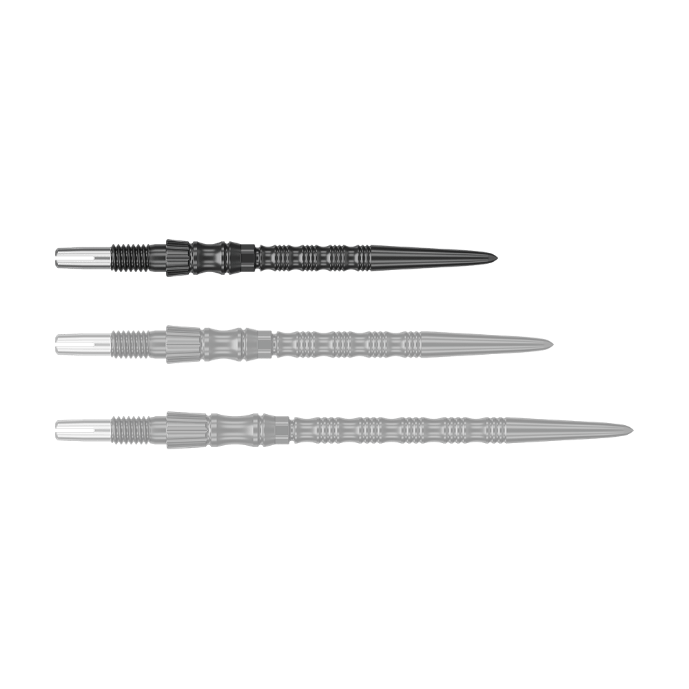Špičky na šipky Target Signature Swiss Point TRB Steel - černé Zu sehen ist eine schwarze Dartspitze mit einer Länge von 30mm. Das Produkt ist eine Target SwissPoint Signature TRB Dartspitze.