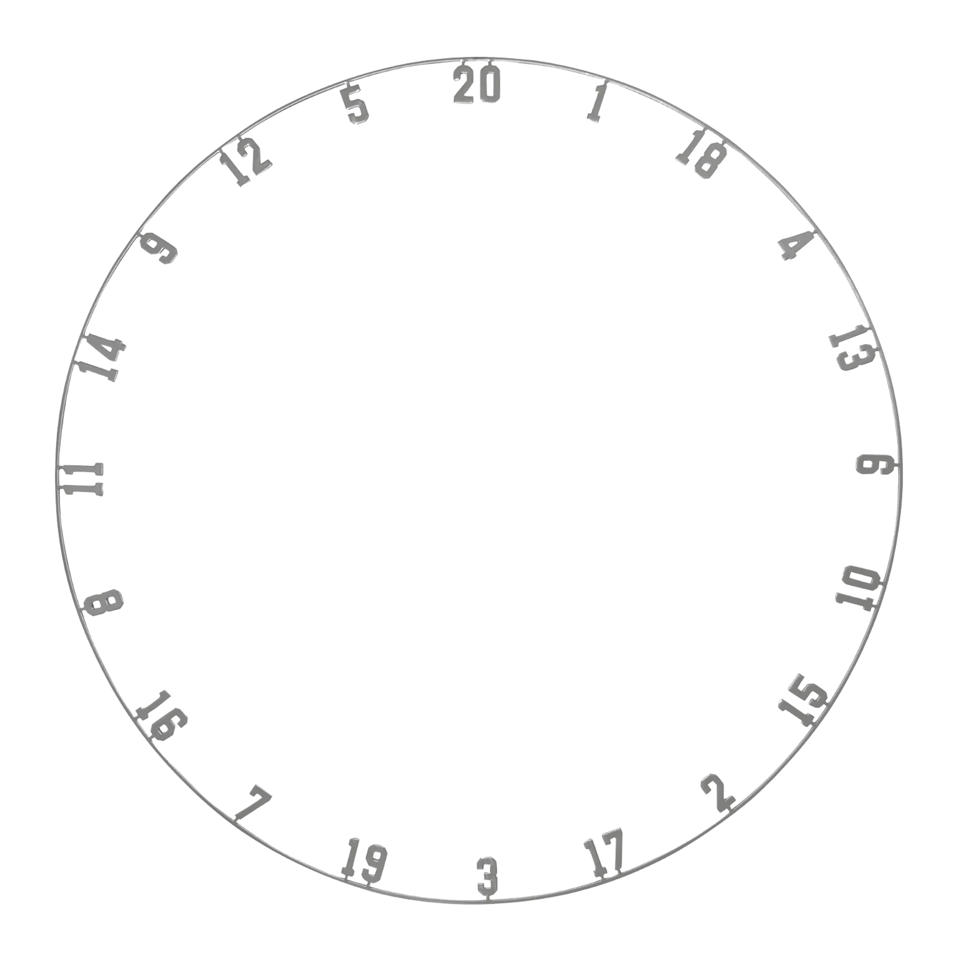 Das Bild zeigt den Precise 180 OnePiece Lasercut Zahlenring - Vintage. Das Produkt ist deutlich zu erkennen und gut beleuchtet.