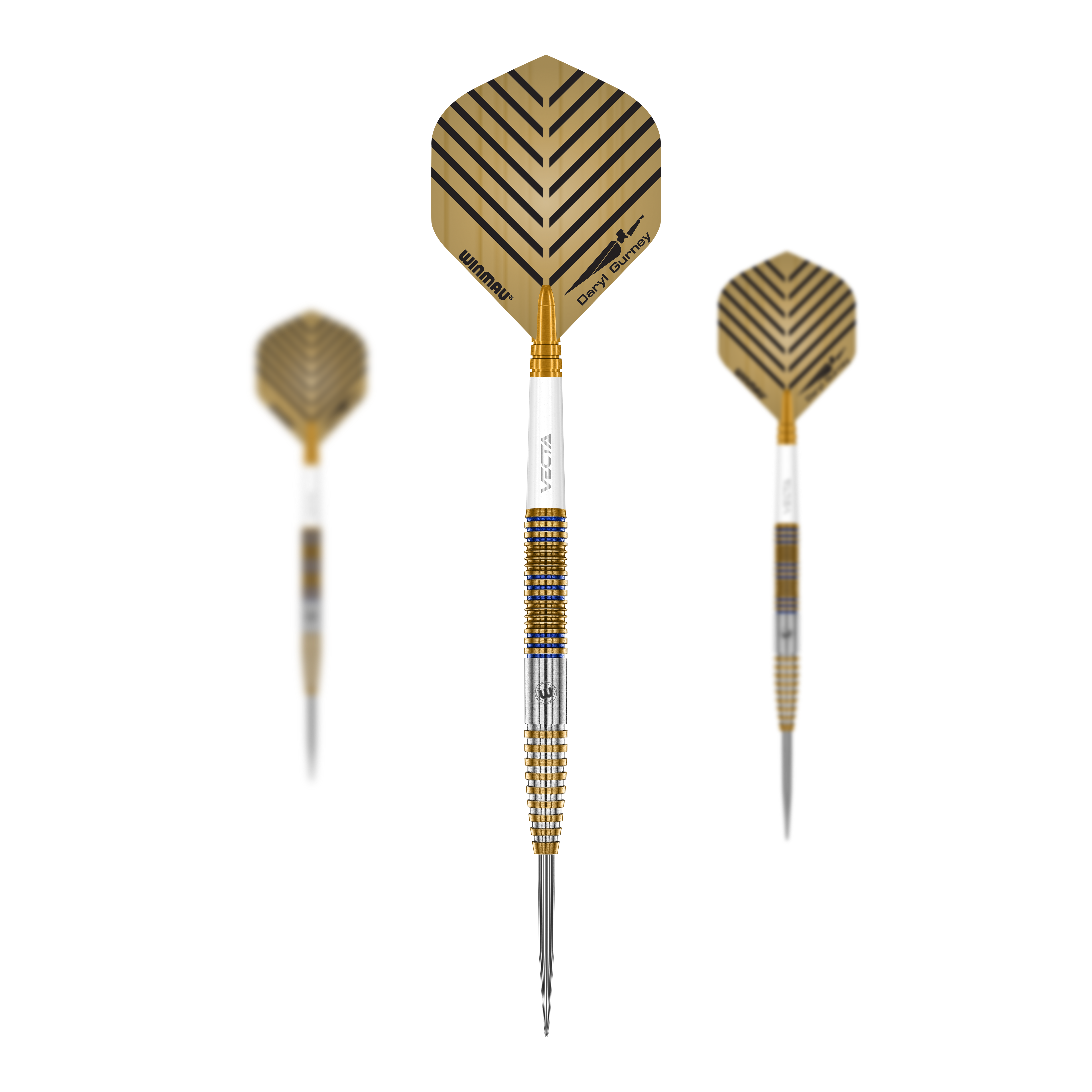 Winmau Daryl Gurney Signature Edition Steeldarts - 23g Hier sieht man das Winmau Daryl Gurney Signature Edition Steeldarts - 23g Set. Es eignet sich ideal für Turniere oder das Training zuhause.