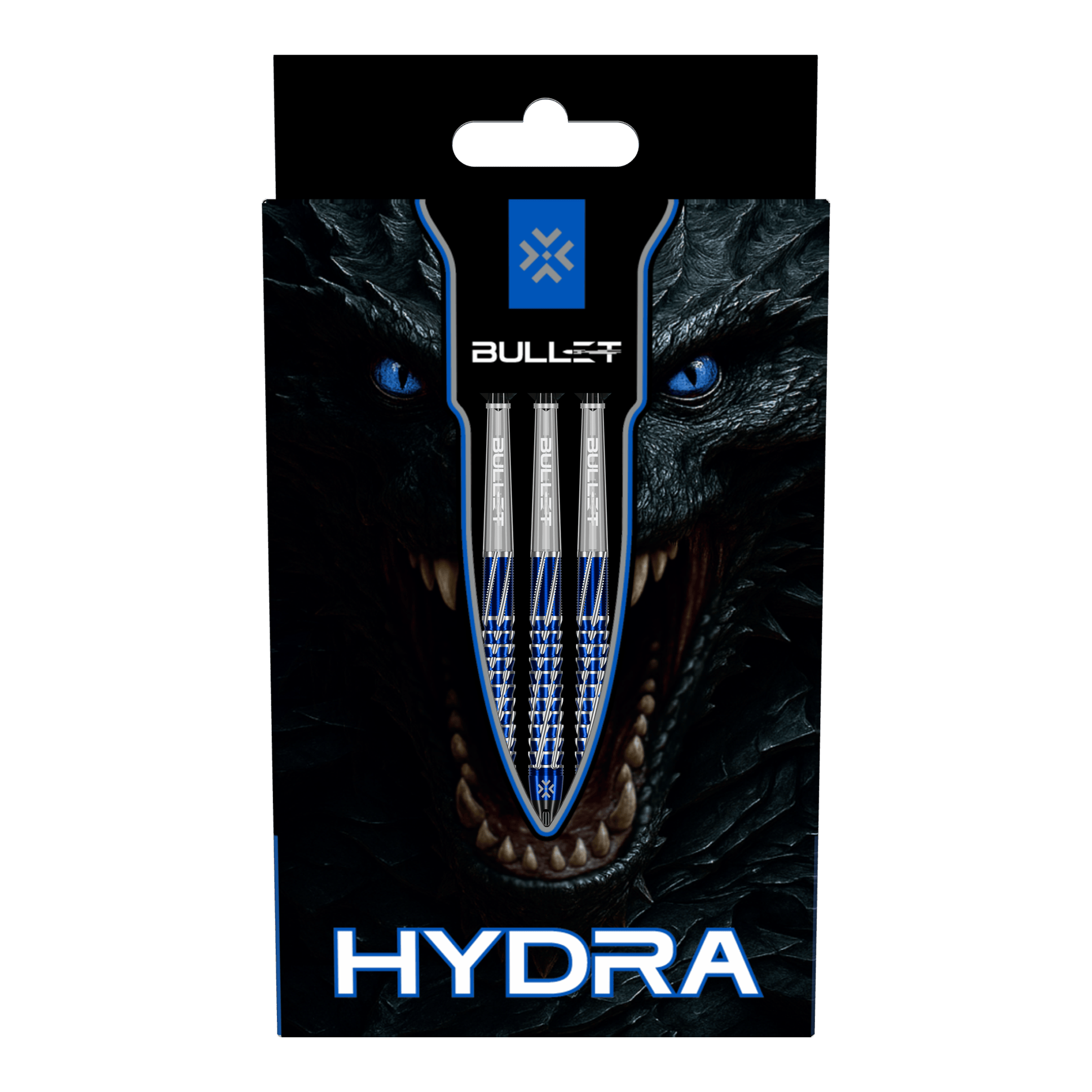 Šipky Bullet Hydra Softdarts - 20g Bullet Hydra Softdarts - 20g Darts werden aus der seitlichen Perspektive gezeigt. Die Details der Dartspitzen und der Schäfte sind deutlich erkennbar.