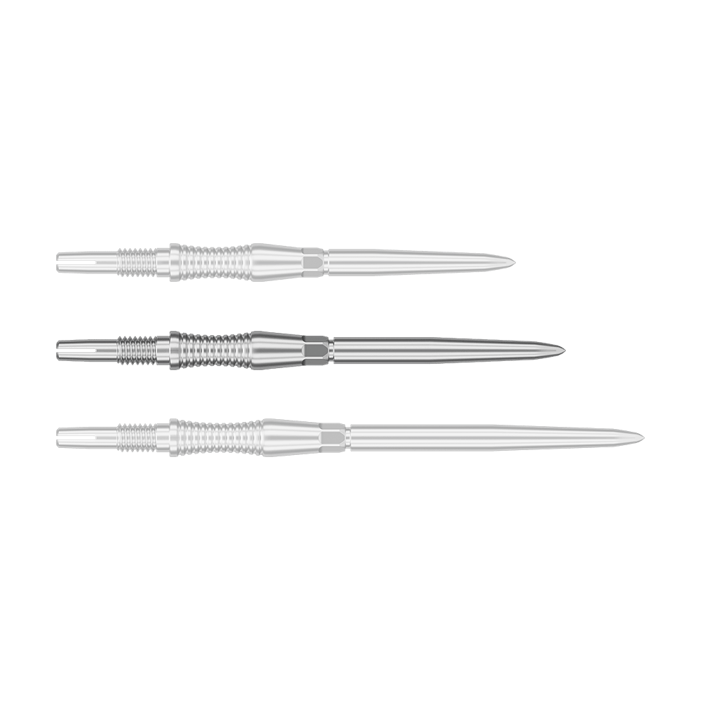 Špičky na šipky Target Swiss Point Signature RST - stříbrné Das Foto zeigt ein Produkt mit dem Dateinamen 340301_Target_Swiss_Point_Dartspitzen_Signature_RST_Silber_35mm_1. Dies sind wahrscheinlich silberne Dartspitzen mit einer Länge von 35 mm.