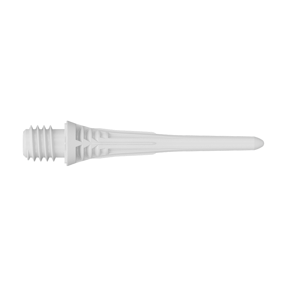 Target Cryo Soft Dart Tips 30 ks - bílé Target Cryo Softdartspitzen 30er Pack - Weiß liegt auf einer Oberfläche. Die Softdartspitzen sind weiß und werden als Packung angeboten.