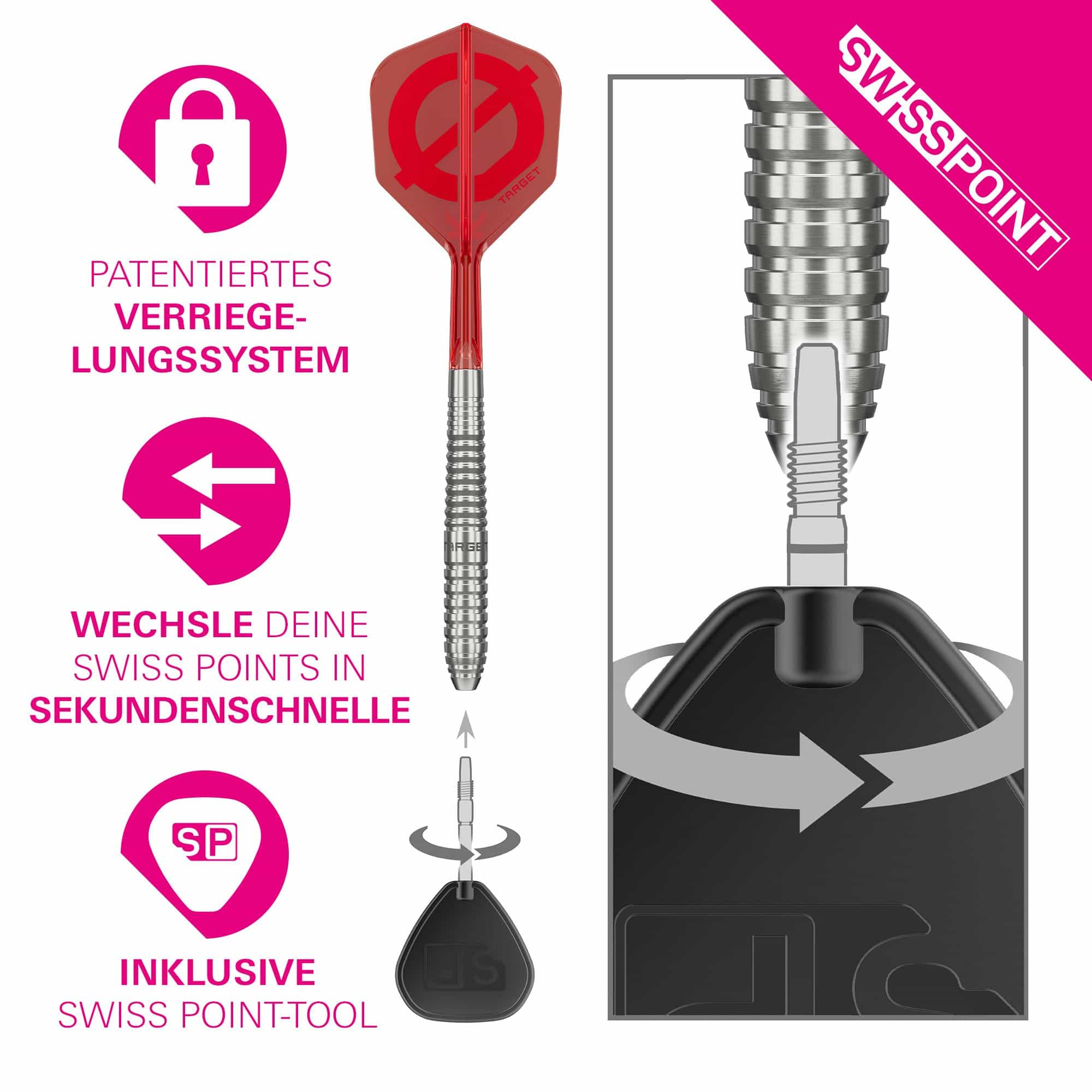Targetová skupina O 01 Švýcarské body Steeldarts Targetová skupina O 01 Švýcarské body Steeldarts
