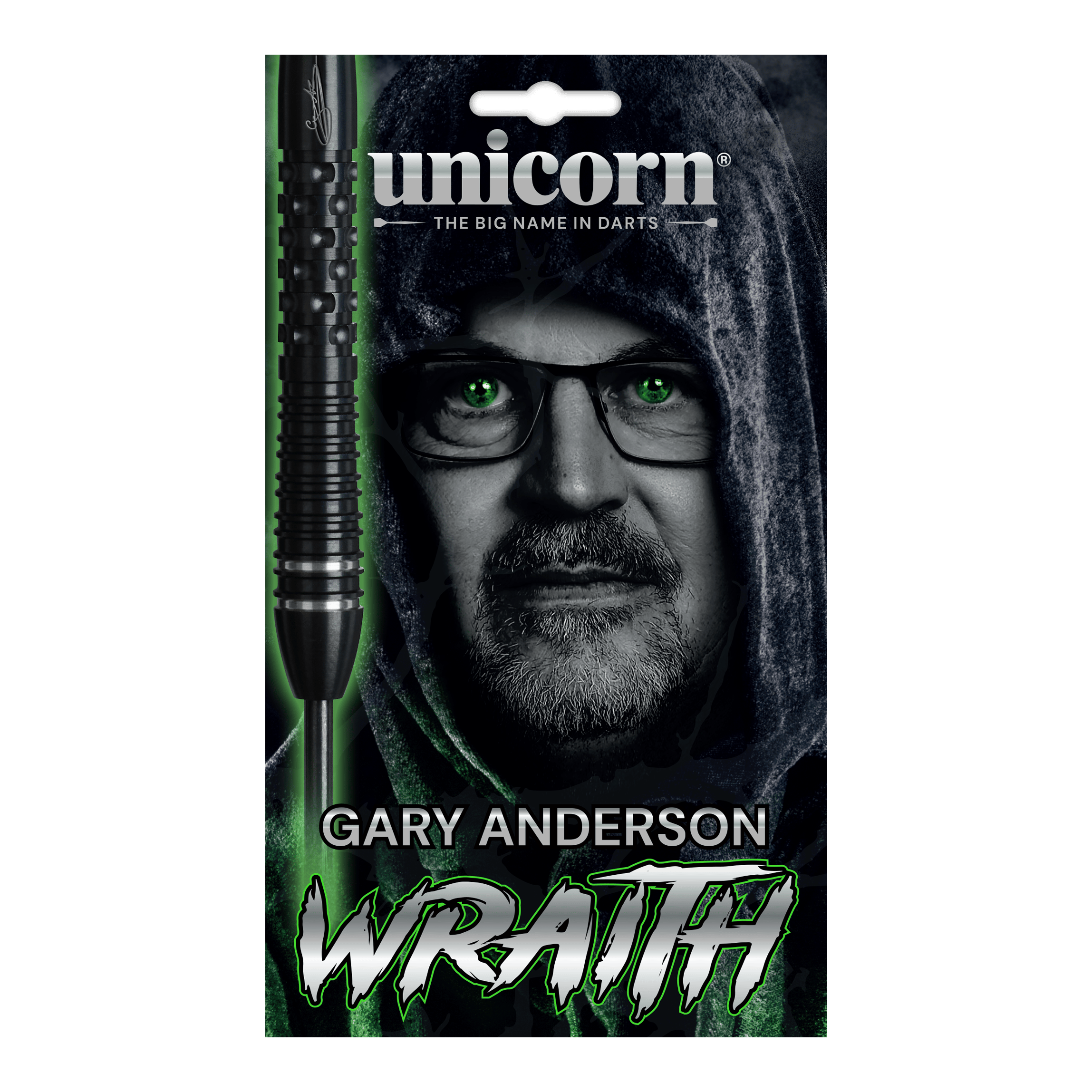 Ocelové šipky Unicorn Wraith Gary Anderson Phase 6 Unicorn Wraith Gary Anderson Phase 6 Steeldarts. Die Abbildung zeigt ein Set hochwertiger Gary Anderson Steeldarts.