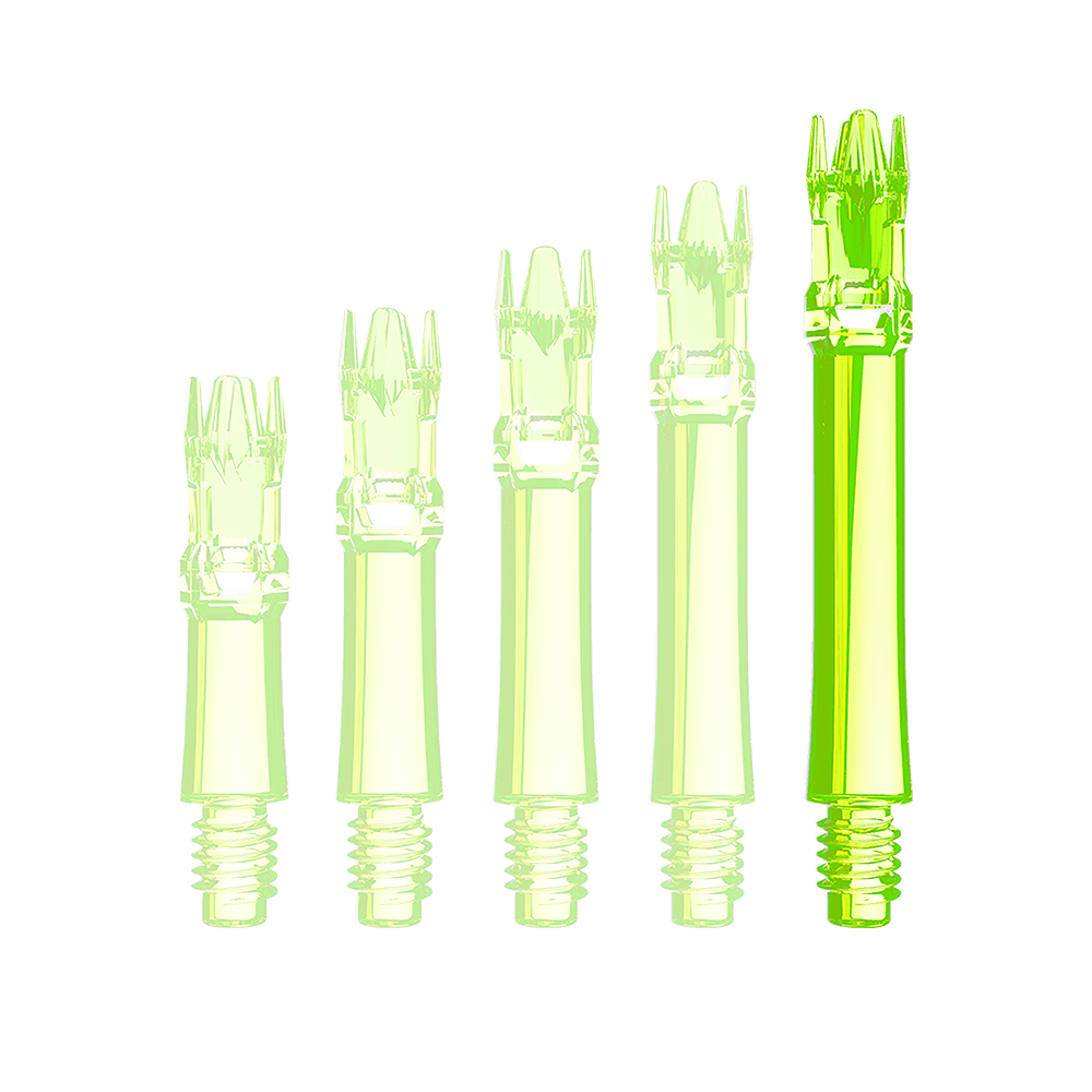 Náhradní hřídele L-Style L-System - neonově žluté Hier ist eine neongelbe Ersatzshaft dargestellt. Sie ist einzeln und von vorne aufgenommen.