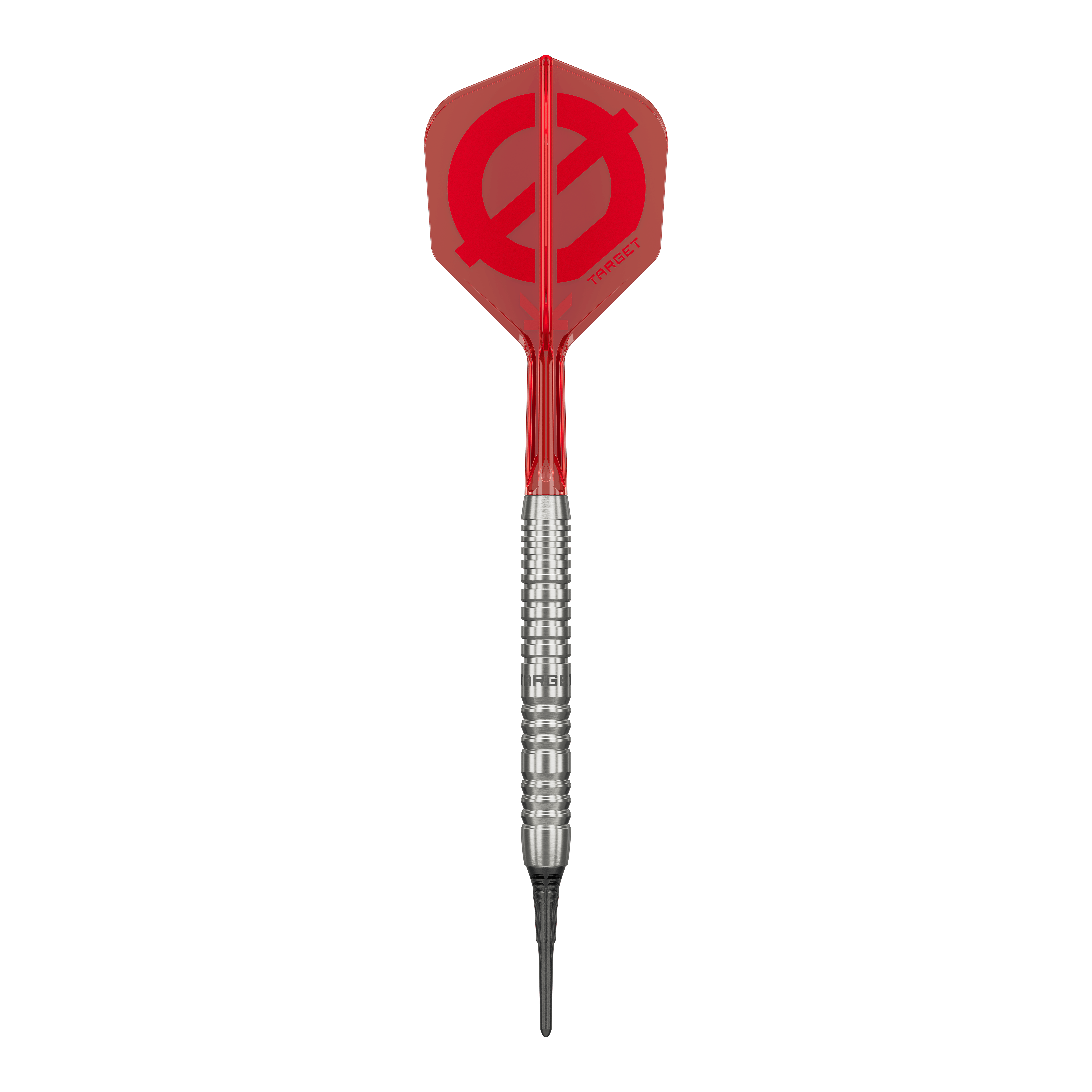 Targetová skupina O 12 Softdarts Zu sehen sind die Target Group O 12 Softdarts. Die Schäfte und Flights heben sich ab.
