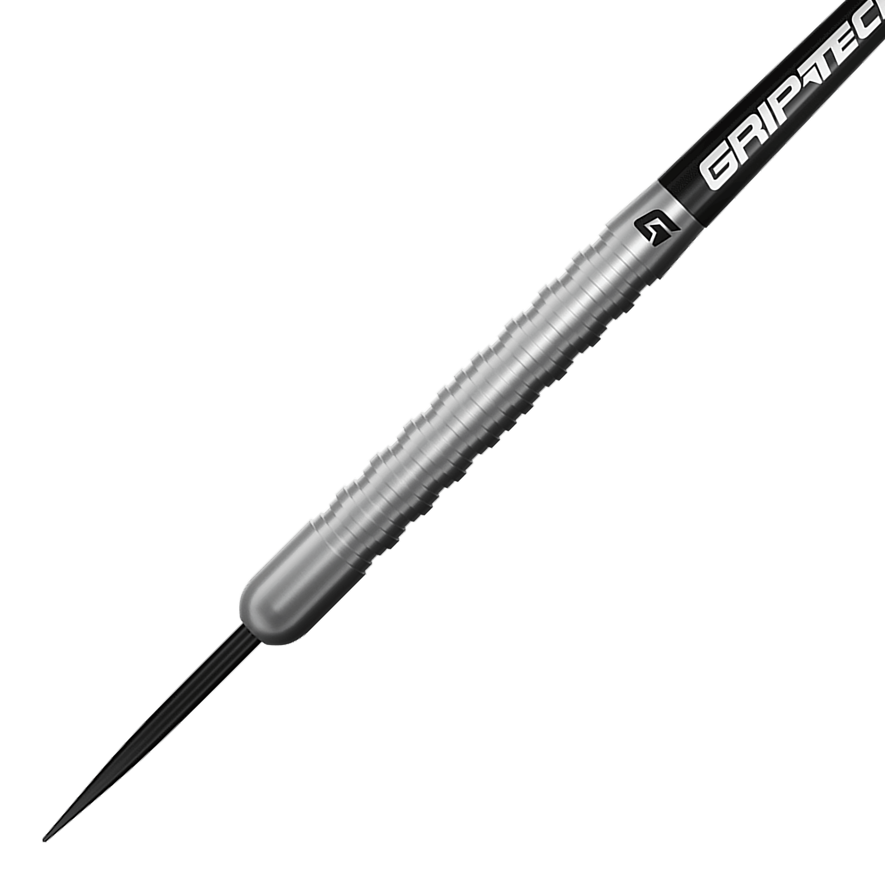 Abgebildet sind die GOAT Podium Silver Steeldarts aus einer anderen Perspektive. Die silbernen Steeldarts werden klar und scharf präsentiert.