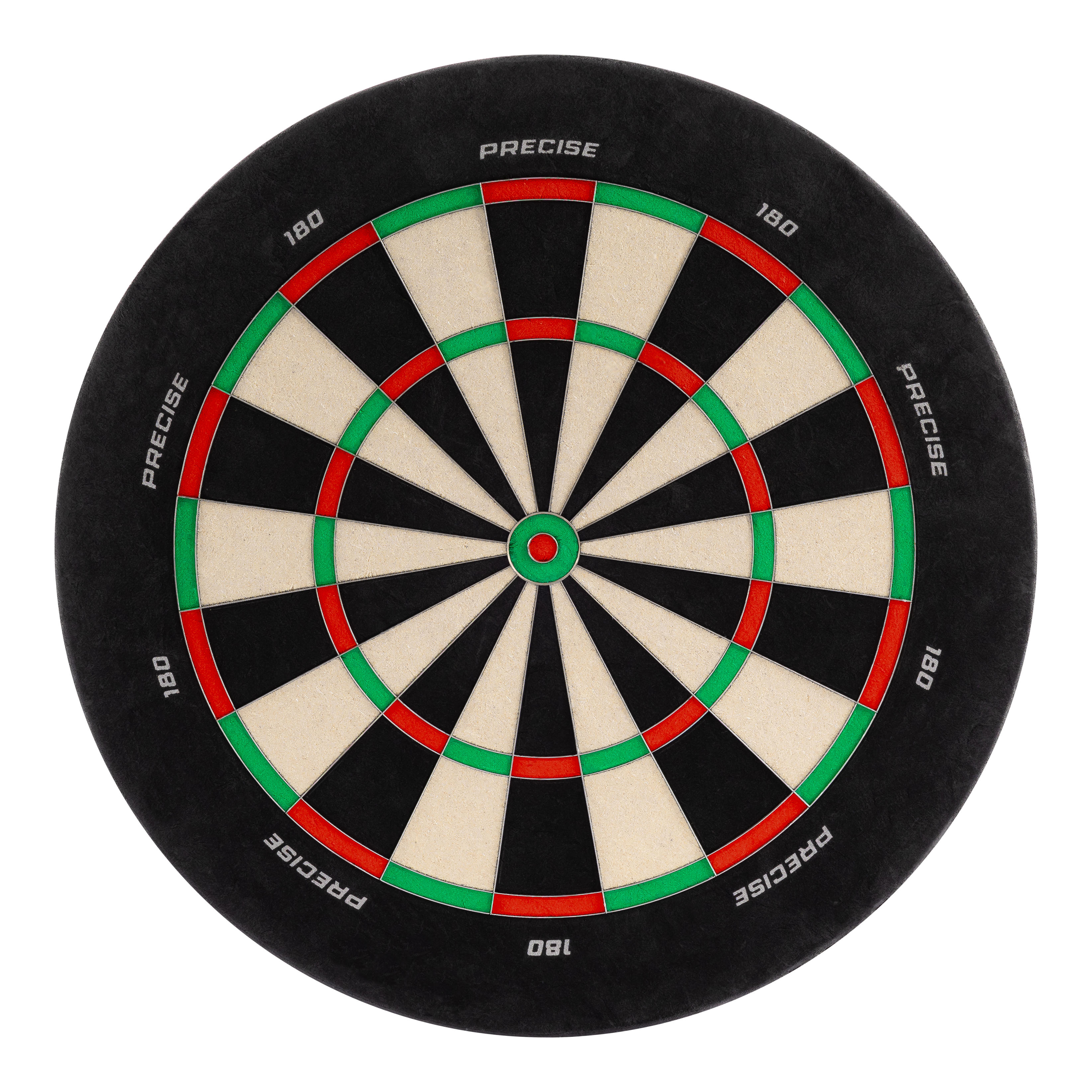 Přesný ocelový terč z Endorphine 180 bez číselného kroužku Das Bild zeigt das Precise 180 Endorphine Steeldartboard ohne Nummernring. Es handelt sich um eine Dartscheibe für Präzisionsspiele.