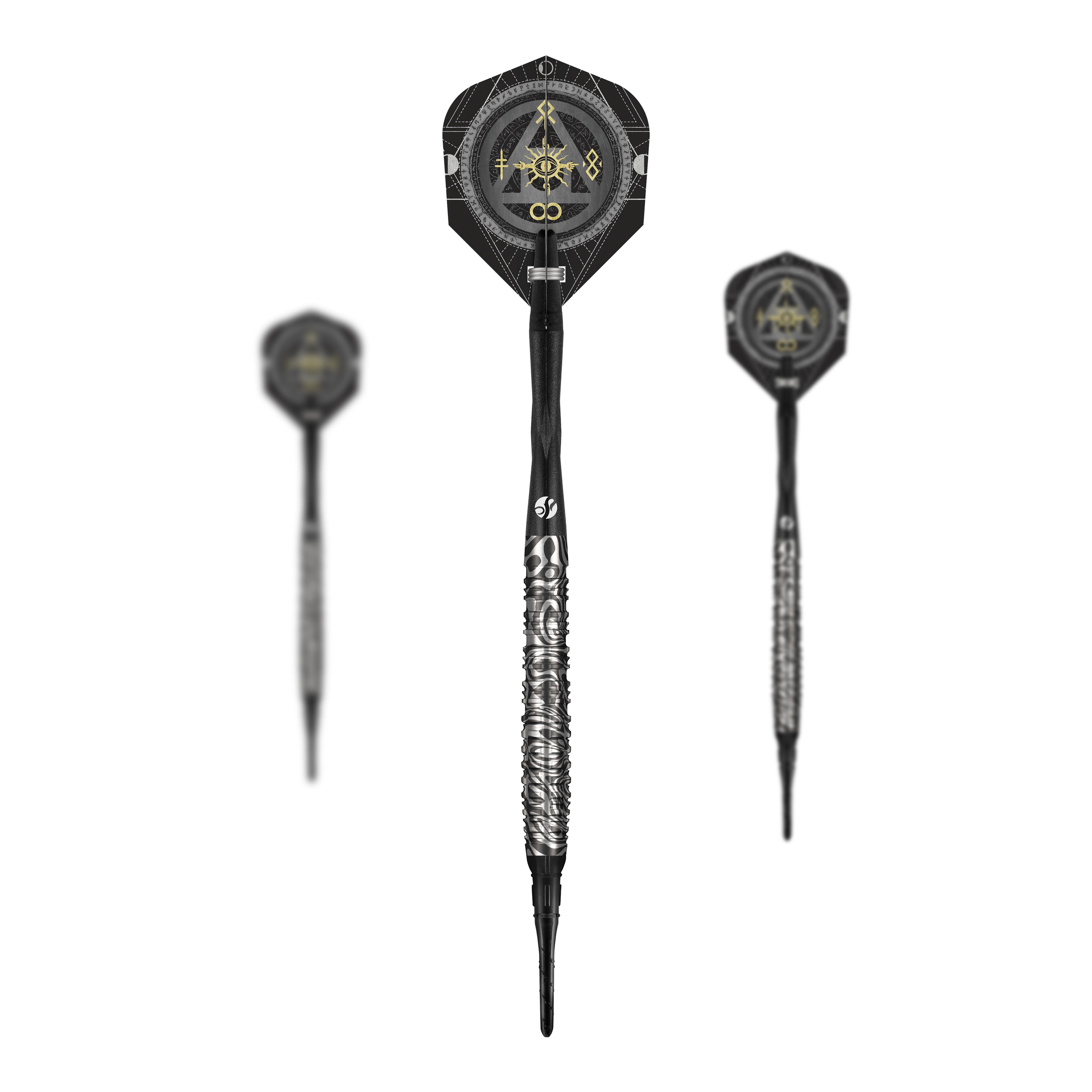 Měkké šipky Shot Alchemy Runstel - 20g Abgebildet ist das Set der Shot Alchemy Runstel Softdarts mit 20 Gramm. Die Darts sind als Set zusammengefasst zu erkennen.