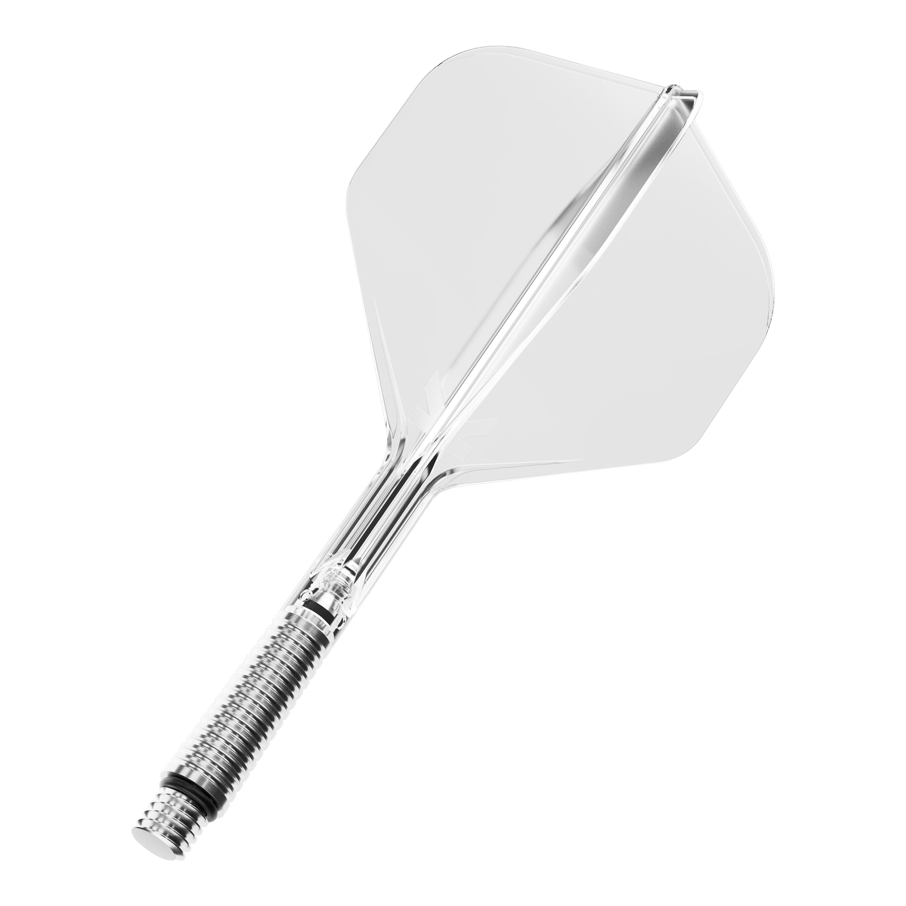 Standardní letky Target K-Shift No2 – Vymazat Das Foto zeigt ein einzelnes Target KShift No2 Standard Flight, klar, 33mm lang. Dieses Flight wird für das Dartspiel verwendet.