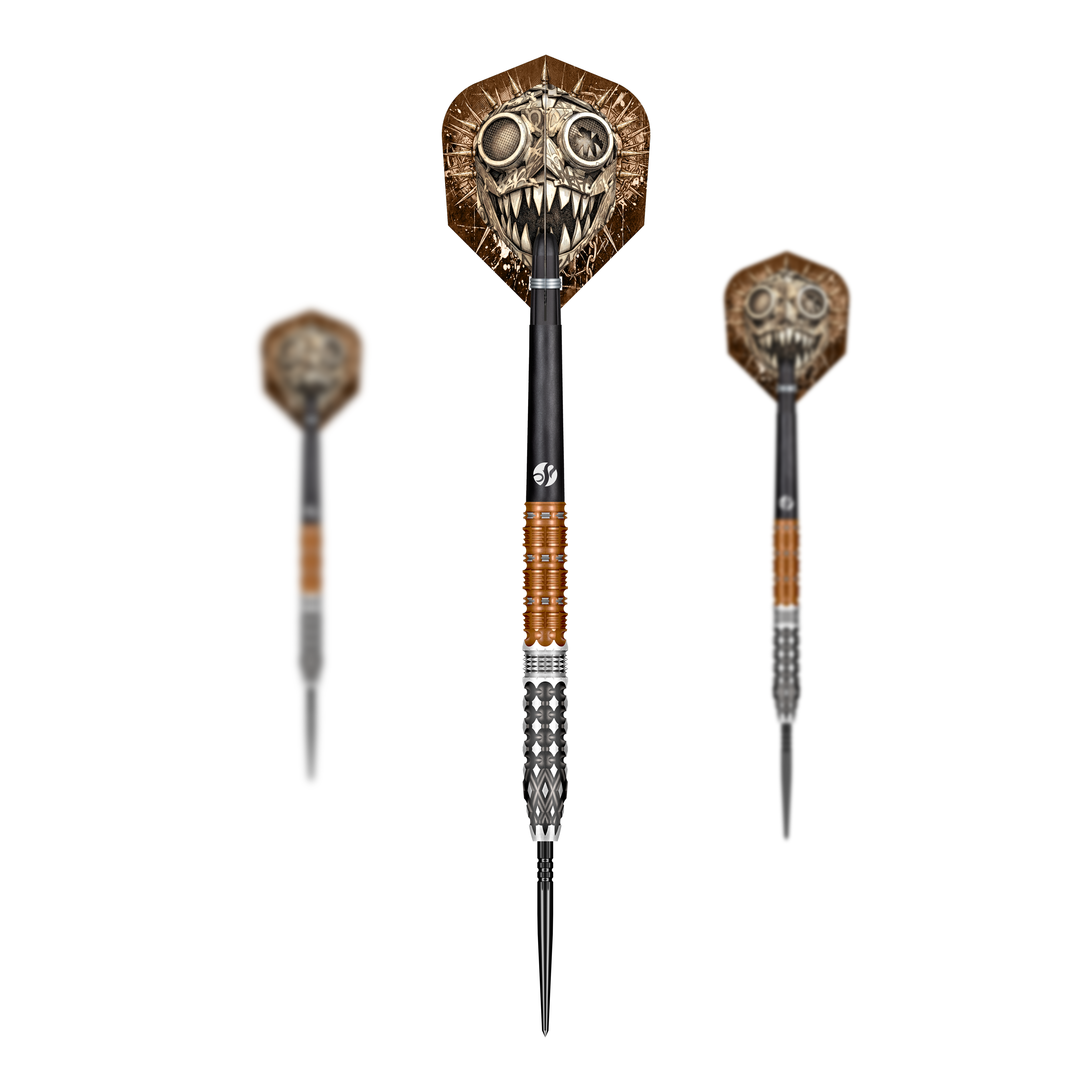 Ocelové šipky Shot Gnarly Gnasha Turbo Point - 23g Das Bild zeigt ein Set der Shot Gnarly Gnasha Turbo Point Steeldarts mit 23g. Die Steeldarts sind für ambitionierte Spieler geeignet.