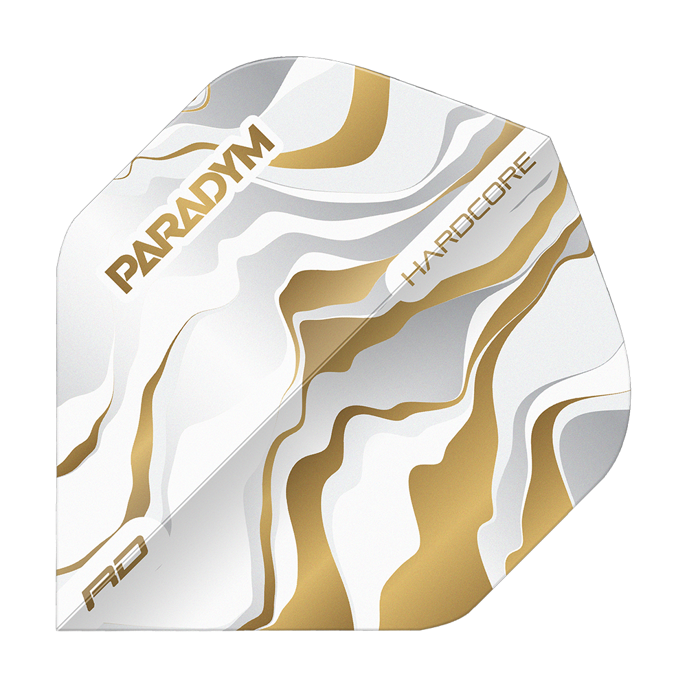 Red Dragon Hardcore Premium Paradym Gold Premium No2 Standardní letky Gezeigt wird Red Dragon Hardcore Premium Paradym Gold Premium No2 Standard Flights. Es sind goldfarbene, hochwertige Dart Flights für genaue Würfe.