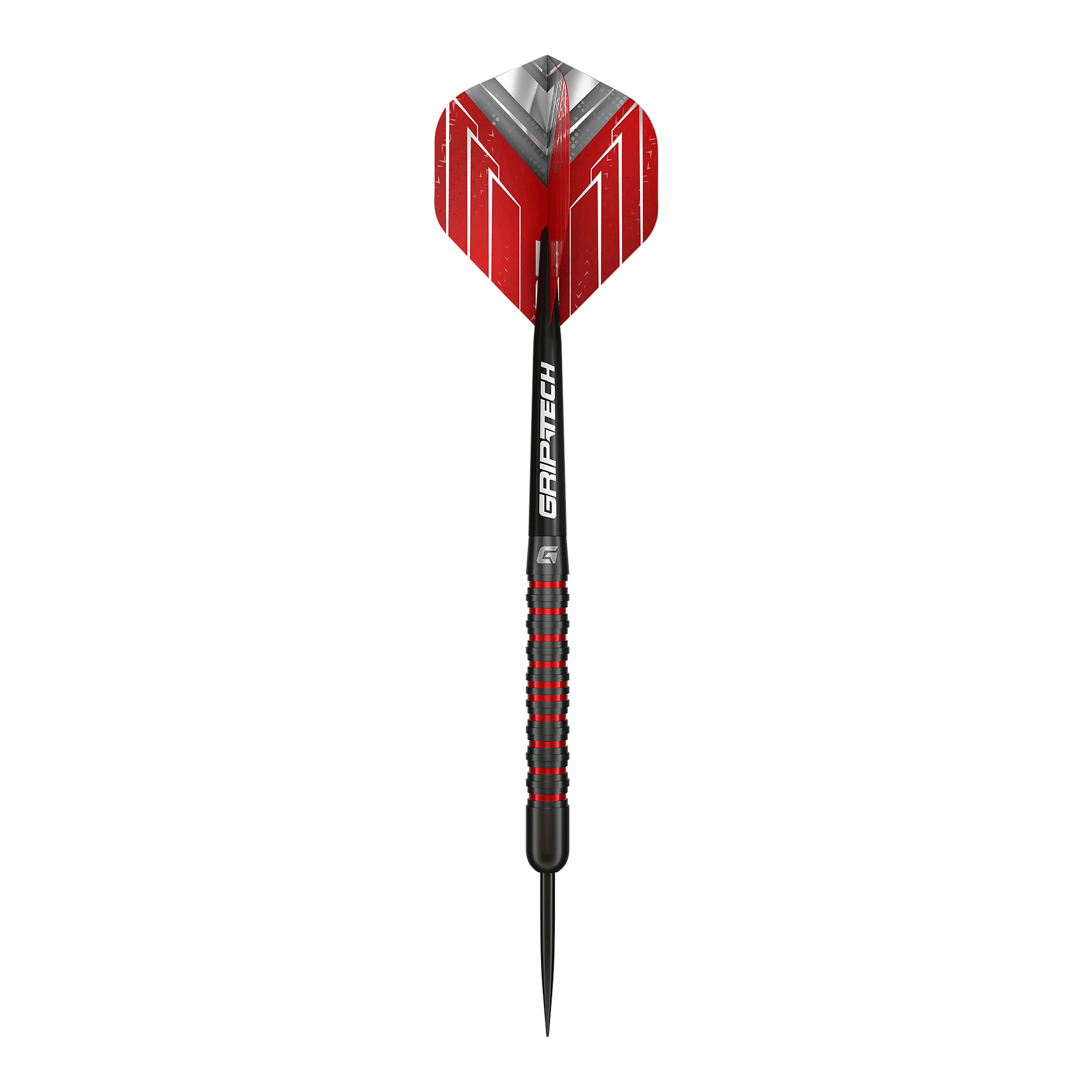 Abgebildet ist das Produkt GOAT Podium Black Steeldarts. Die Darts haben ein elegantes, schwarzes Design.