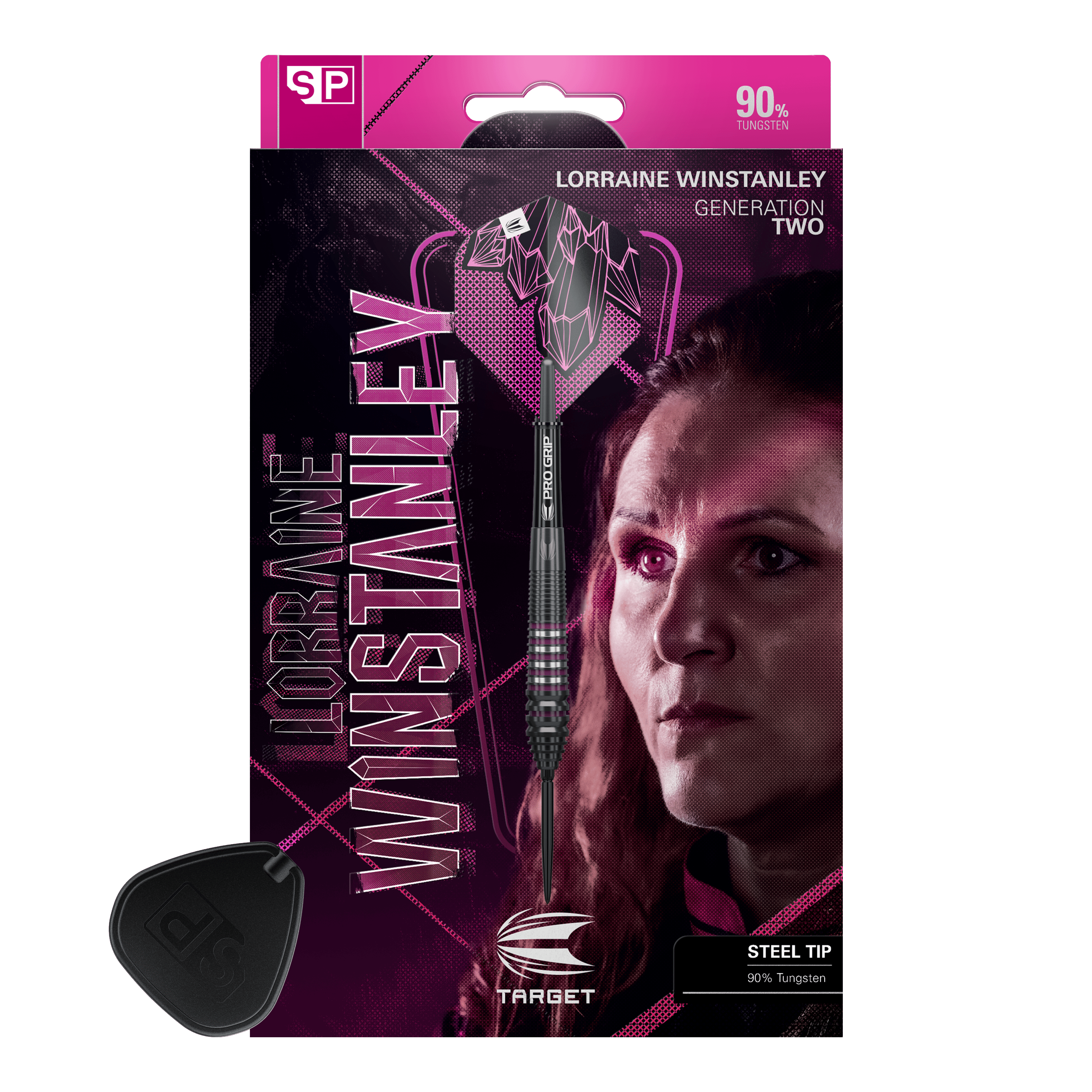 Šipky Target Lorraine Winstanley GEN2 Swiss Point ocelové - 24g Auf diesem Bild sind die Target Lorraine Winstanley GEN2 Swiss Point Steeldarts - 24g dargestellt. Diese Darts eignen sich ideal für professionelle Dartspiele.