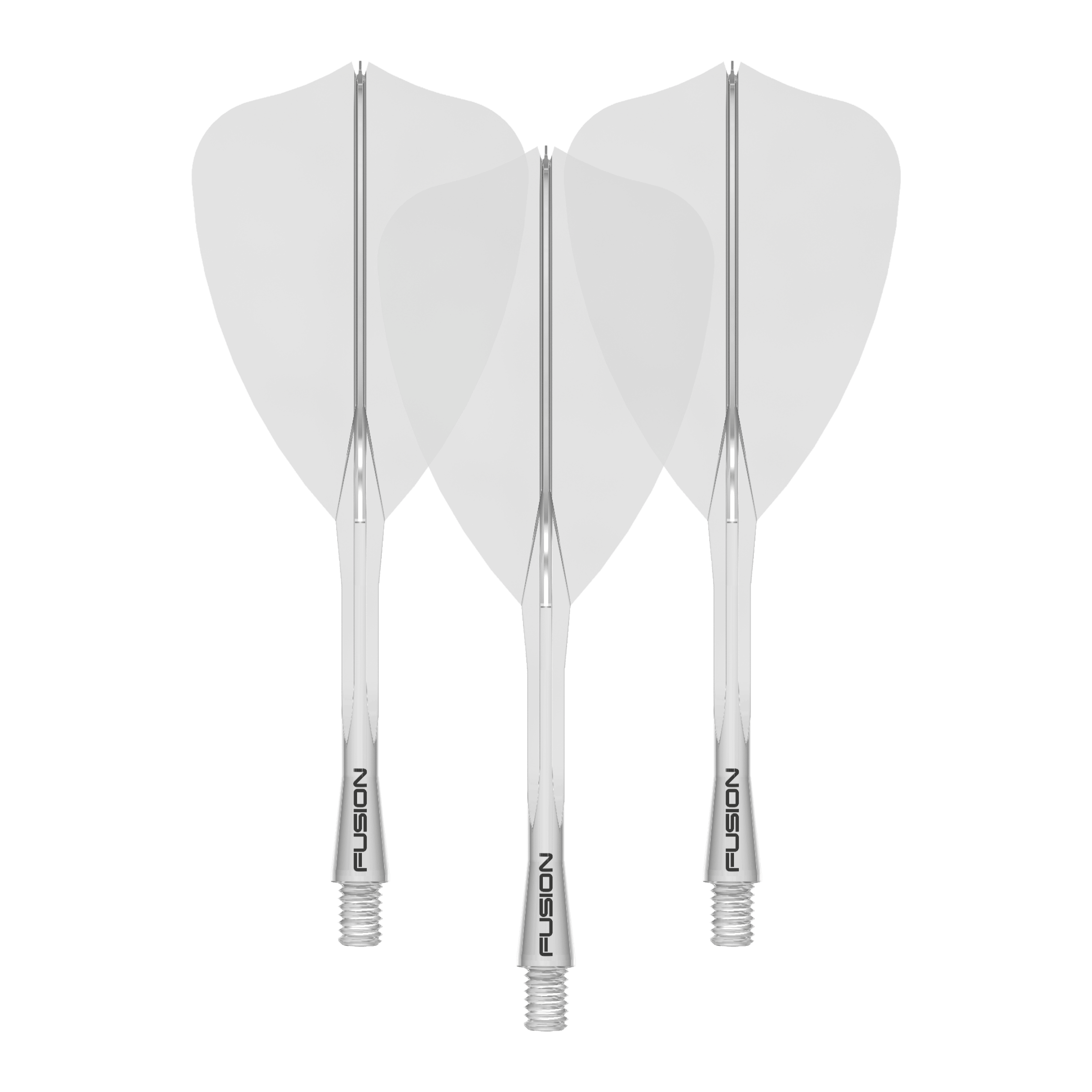Systém letky Winmau Fusion Arrow Clear Zu sehen ist ein Dartzubehör, wahrscheinlich ein Flight Shaft. Der Dateiname gibt an: 'Winmau Fusion Flight Shaft System Arrow Clear 34mm 1Set'.