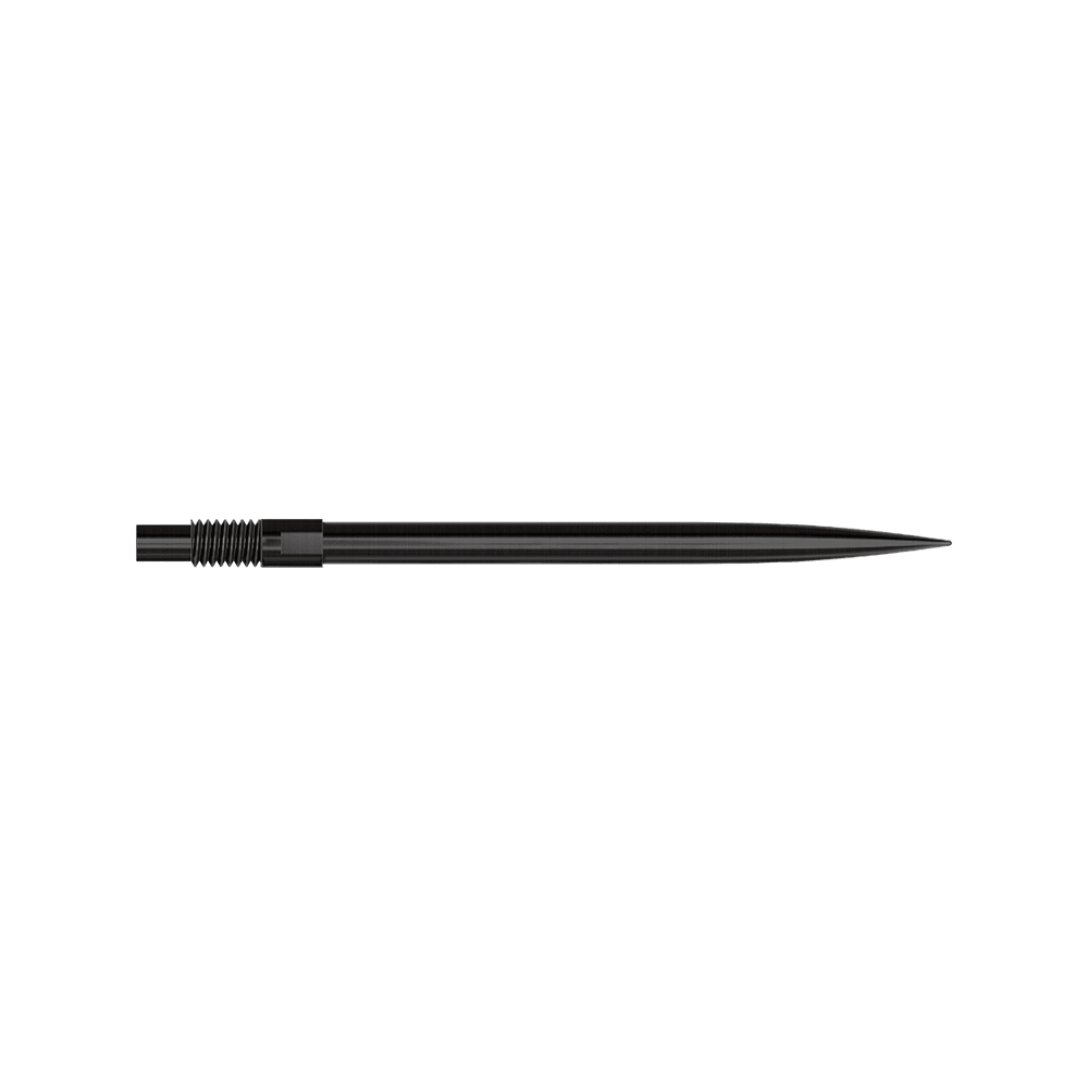 Špičky šipek Harrows Quick Point - černé Abgebildet ist das Produkt 'QP24049_Harrows_QuickPoint_Dartspitzen_Schwarz_35mm_2'. Es sind schwarze Dartspitzen zu sehen.
