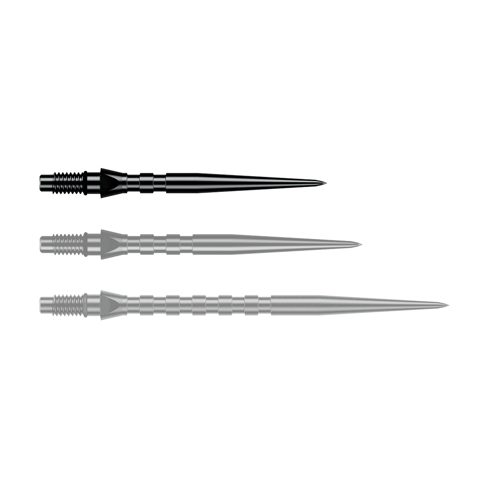 Špičky na šipky Winmau Switch Point Groove Steel - černé Abgebildet ist eine einzelne schwarze Winmau Switch Point Groove Steeldartspitze, 26 mm lang. Sie eignet sich zum Austausch von Steeldartspitzen.
