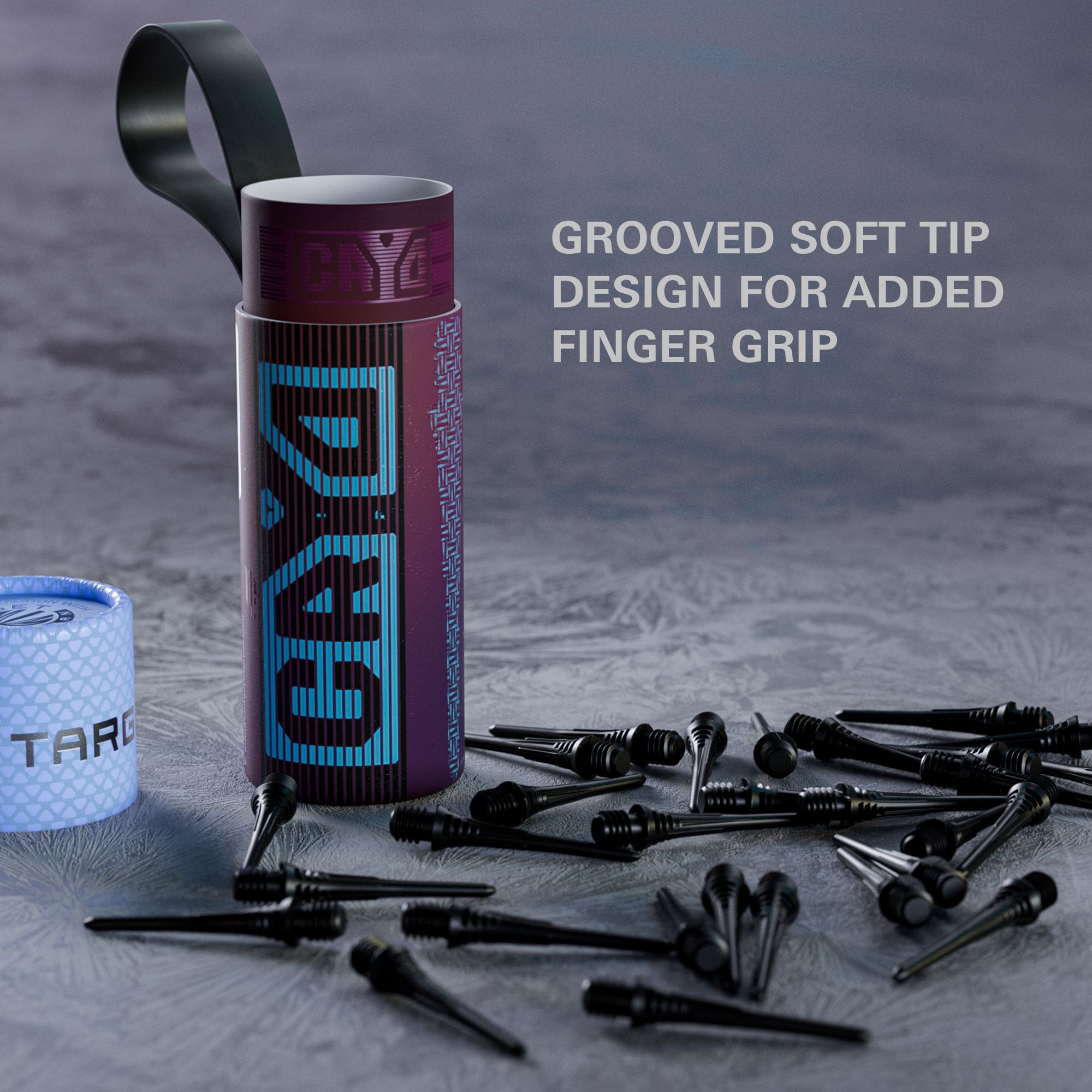 Target Cryo Soft Dart Tips balení 30 kusů - černé Zu sehen ist das Produkt Target Cryo Softdartspitzen 30er Pack in Schwarz. Die Softdartspitzen sind ideal für Hobby- und Profispieler geeignet.