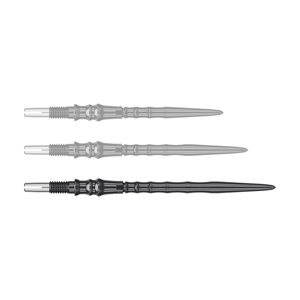 Špičky na šipky Target Japan Premium Swiss Point Steel - černé Zu sehen sind schwarze Steeldartspitzen, SwissPoint, 40 mm von Target Japan Premium. Die Einzelspitze ist im Detail abgebildet.