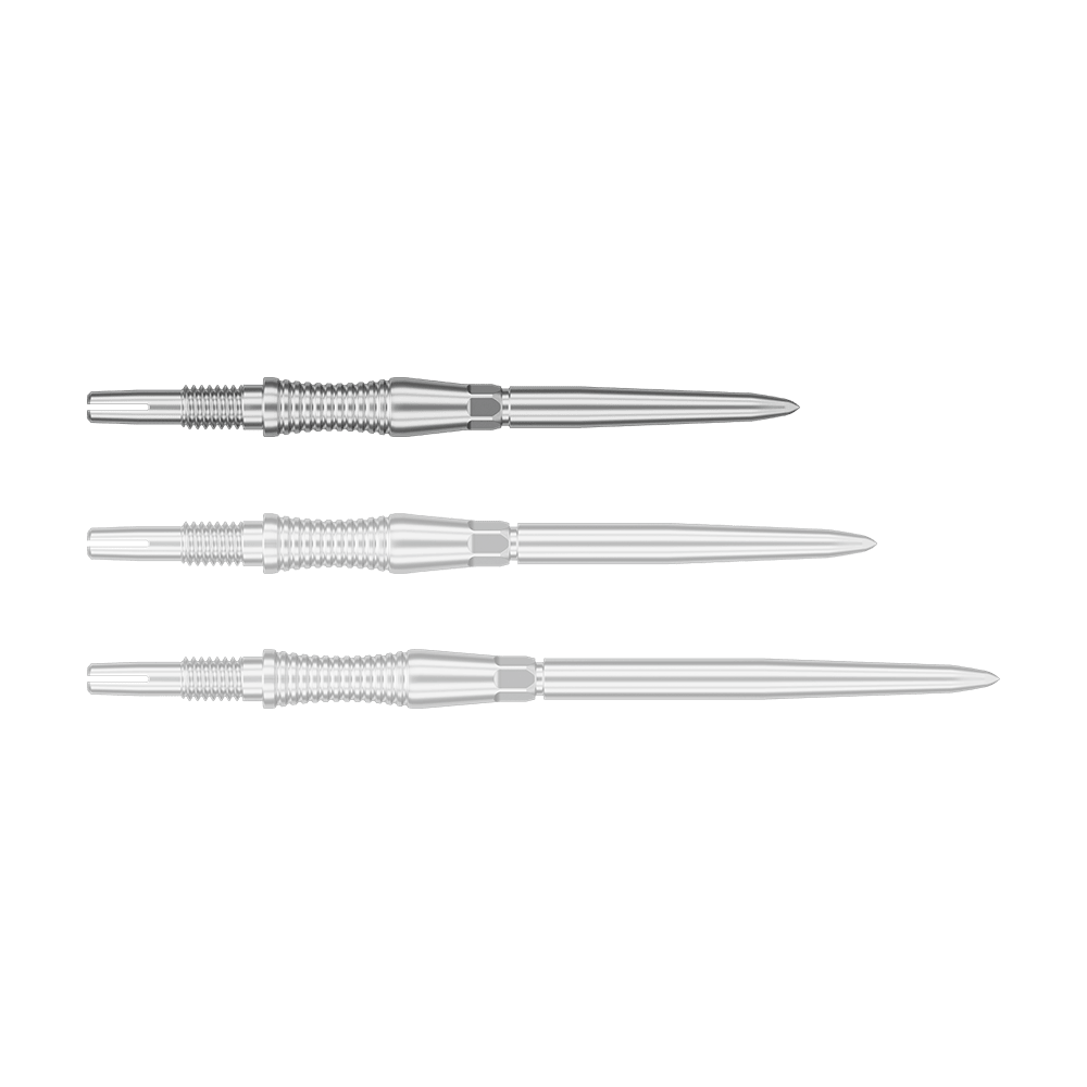 Špičky na šipky Target Swiss Point Signature RST - stříbrné Auf dem Bild ist ein Objekt mit dem Dateinamen 340300_Target_Swiss_Point_Dartspitzen_Signature_RST_Silber_30mm_1 zu sehen. Wahrscheinlich handelt es sich um Dartspitzen in Silber mit einer Länge von 30 mm.