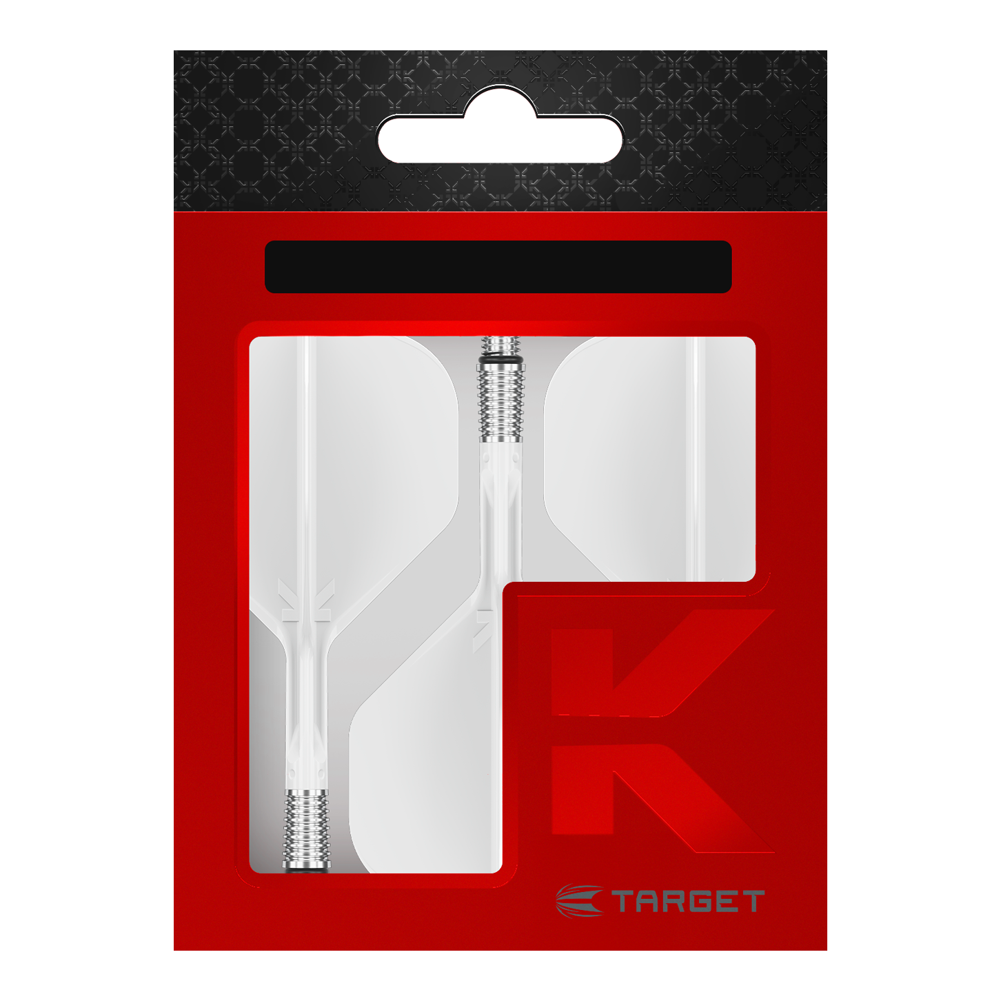 Abgebildet sind die Target K-Shift No2 Standard Flights - Weiß. Die Dart-Flights sind standardförmig und weiß gefärbt.