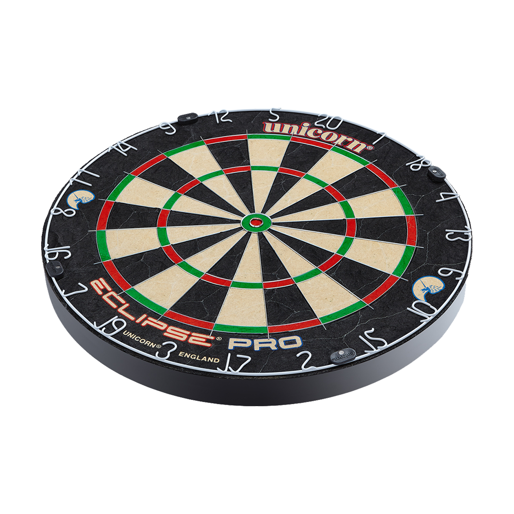 Terč Unicorn Eclipse Pro Dies ist ein Unicorn Eclipse Pro Dartboard. Die Dartscheibe hat ein klassisches, farbiges Design mit klar lesbaren Zahlen.