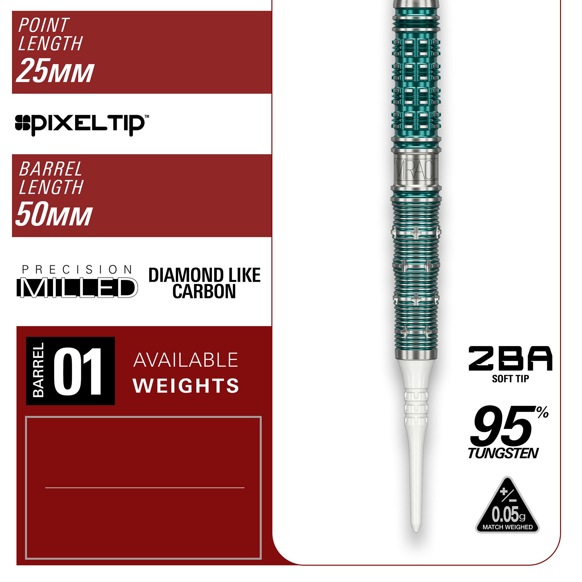 Target Japan Mikuru Suzuki The Miracle GEN7 Softdarts - 21,5g ist auf dem Bild zu sehen. Dies sind Softdarts mit einer speziellen Mikuru Suzuki Edition.