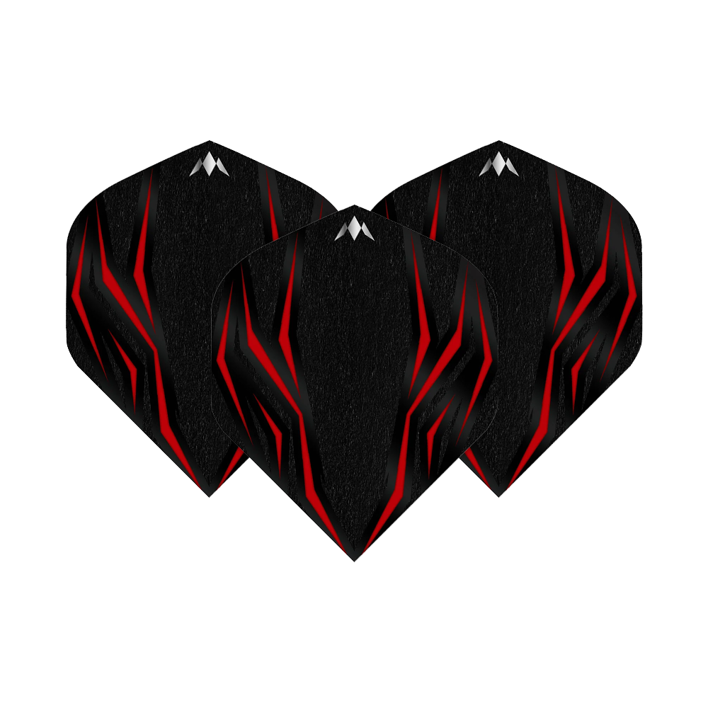 Lety Mission Lava Red č. 6 Das Bild zeigt die Mission Lava Red No6 Flights. Es sind rote Flights für Dartpfeile.