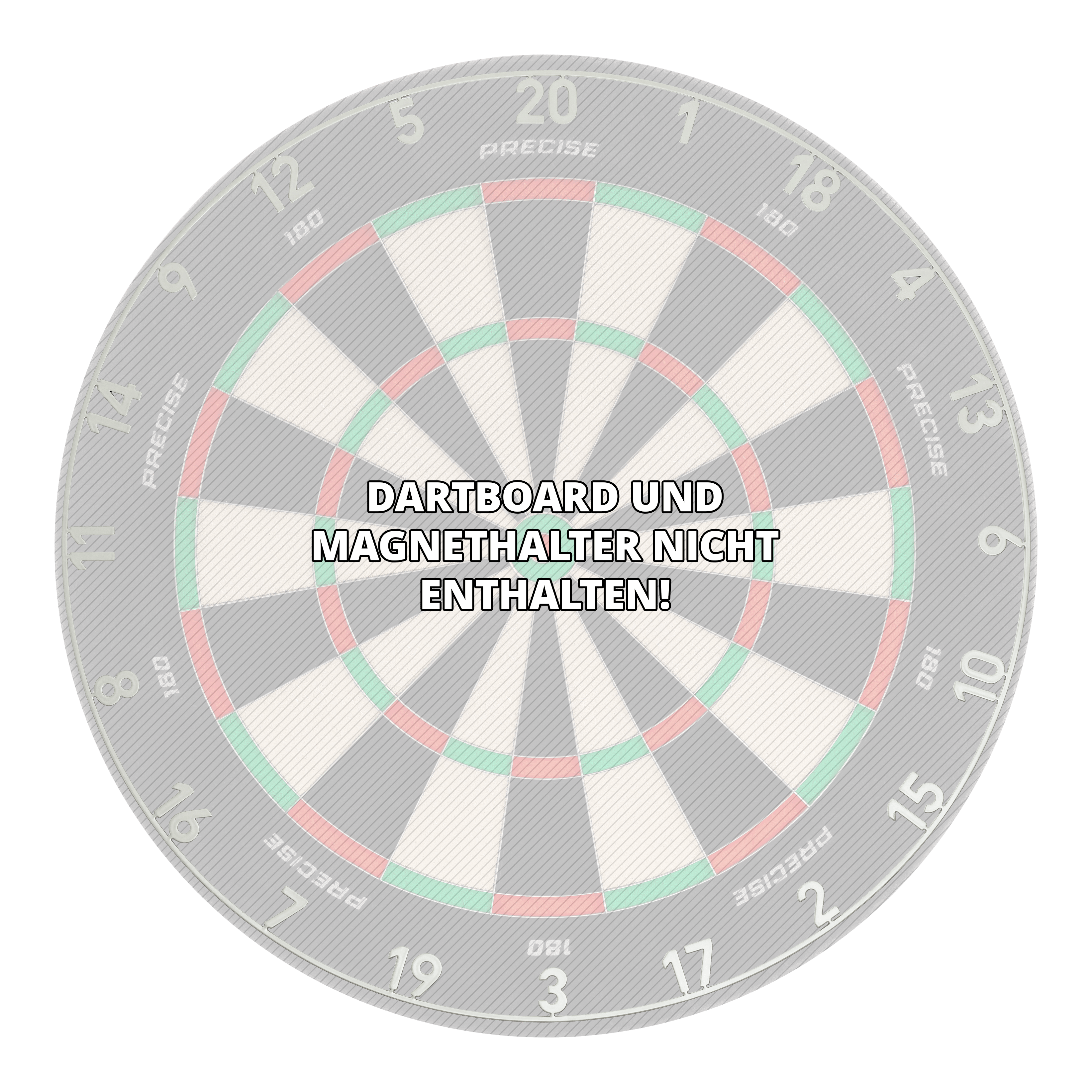 Přesný laserově řezaný prsten s číslem 180 z jednoho kusu Das Bild zeigt einen Zahlenring aus Metall mit Lasercut-Design in Gunmetal-Farbe. Es ist ein Darts-Zubehörteil.