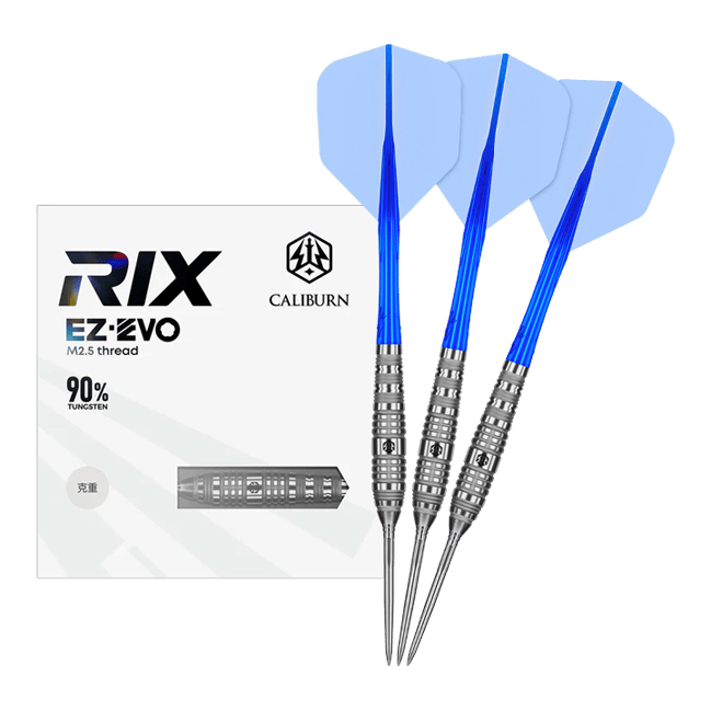 Ocelové šipky Caliburn Rix EZ-EVO R3 Dieses Bild zeigt die Caliburn Rix EZ-EVO R3 Steeldarts in voller Ansicht. Das Produkt ist auf Präzision und Balance ausgelegt.