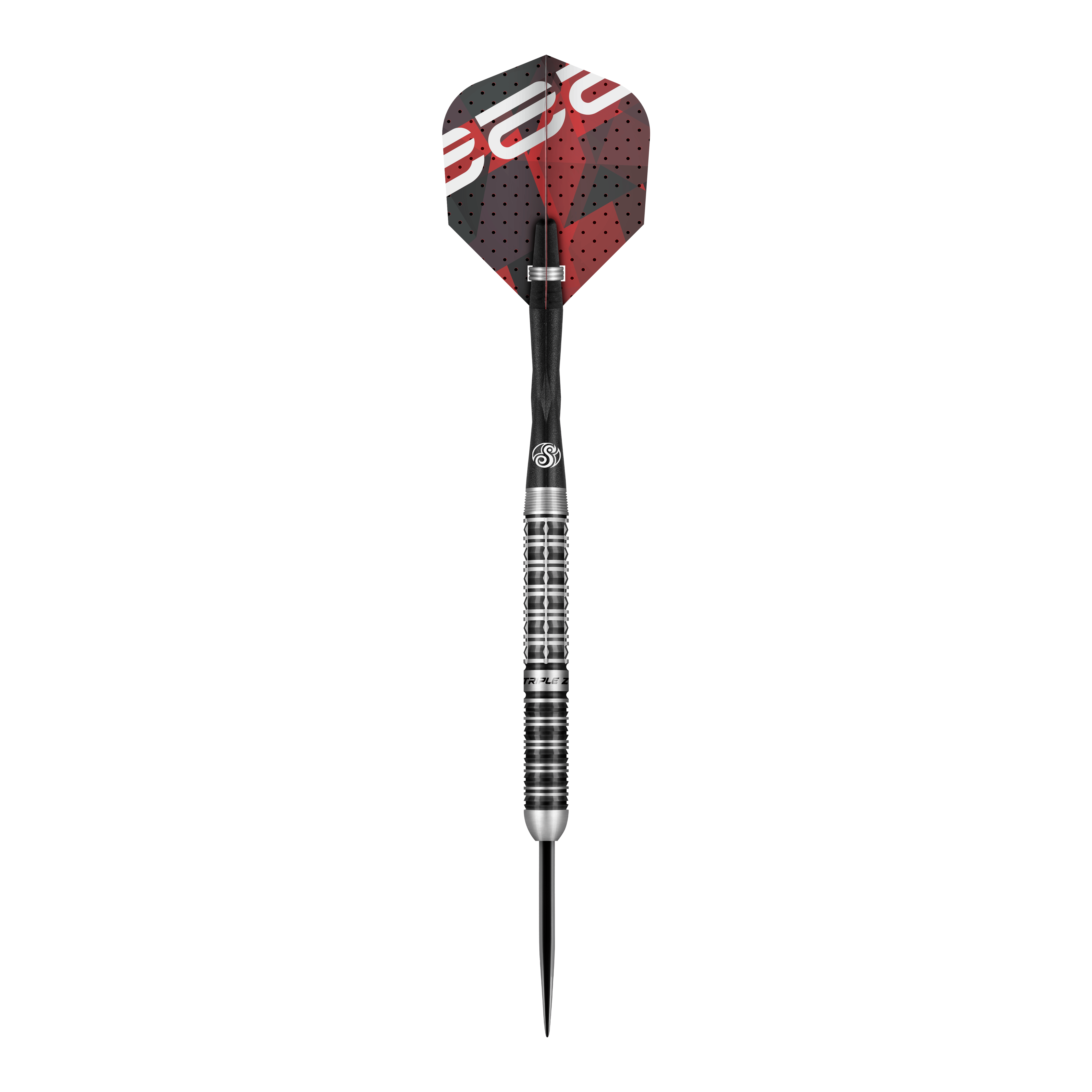 Ocelové šipky Niels Zonneveld V2 Dies ist ein Steeldart aus der Serie "Shot Niels Zonneveld V2". Der Dart hat ein silbernes, geriffeltes Barrel und schwarze sowie rote Flights.