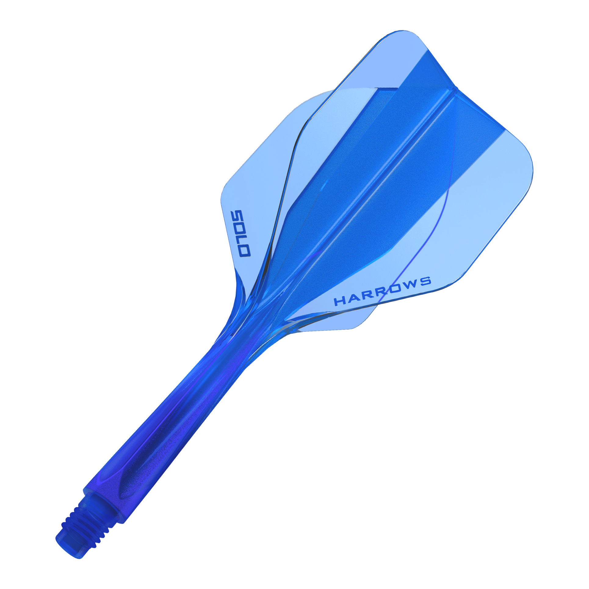 Systém letmých hřídelí Harrows Solo No6 - modrý Das Bild zeigt das Harrows Solo No6 Flight-Shaft-System in Blau. Es ist ein Ersatzteil für Dartpfeile.