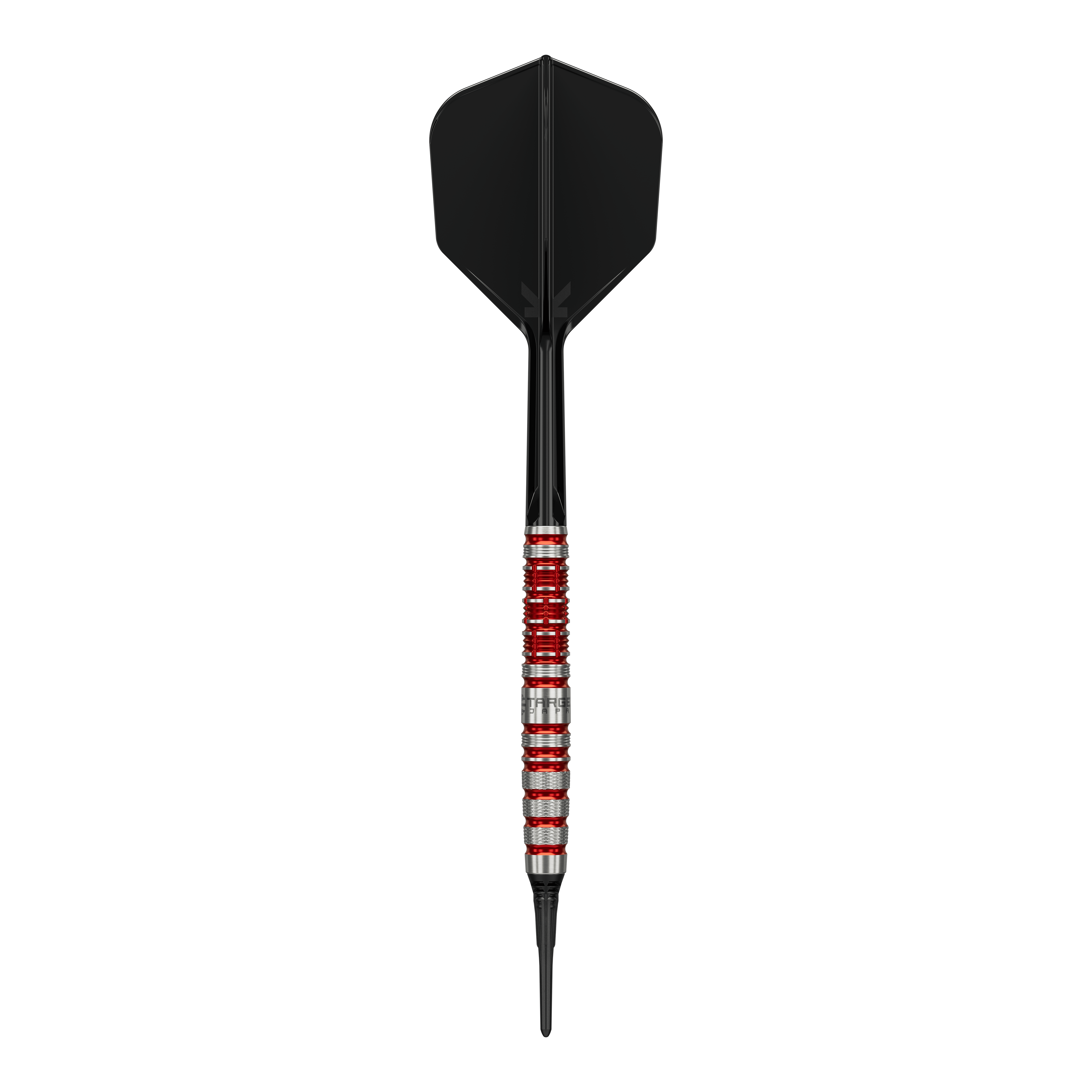 Měkké šipky Target Black Marque Spinel - 21,5 g Target Black Marque Spinel Softdarts - 21,5g ist ein professioneller Dartpfeil. Das Bild hebt die Form und das Aussehen des Softdarts hervor.