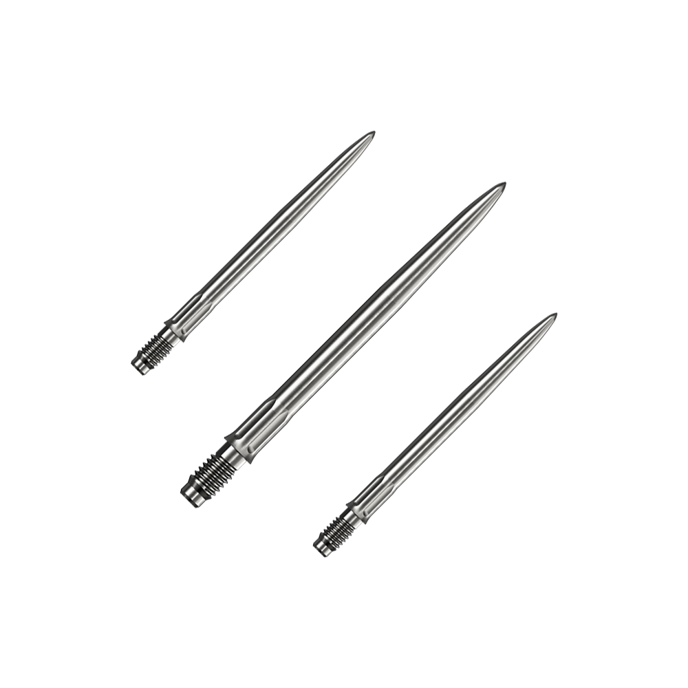 Špičky na šipky Mission R2.5 Rapid Point SM1 - stříbrné Ein Set silberner Dartspitzen ist abgebildet. Es sind Mission R25 Rapid Point SM1 Dartspitzen mit 30mm Länge.