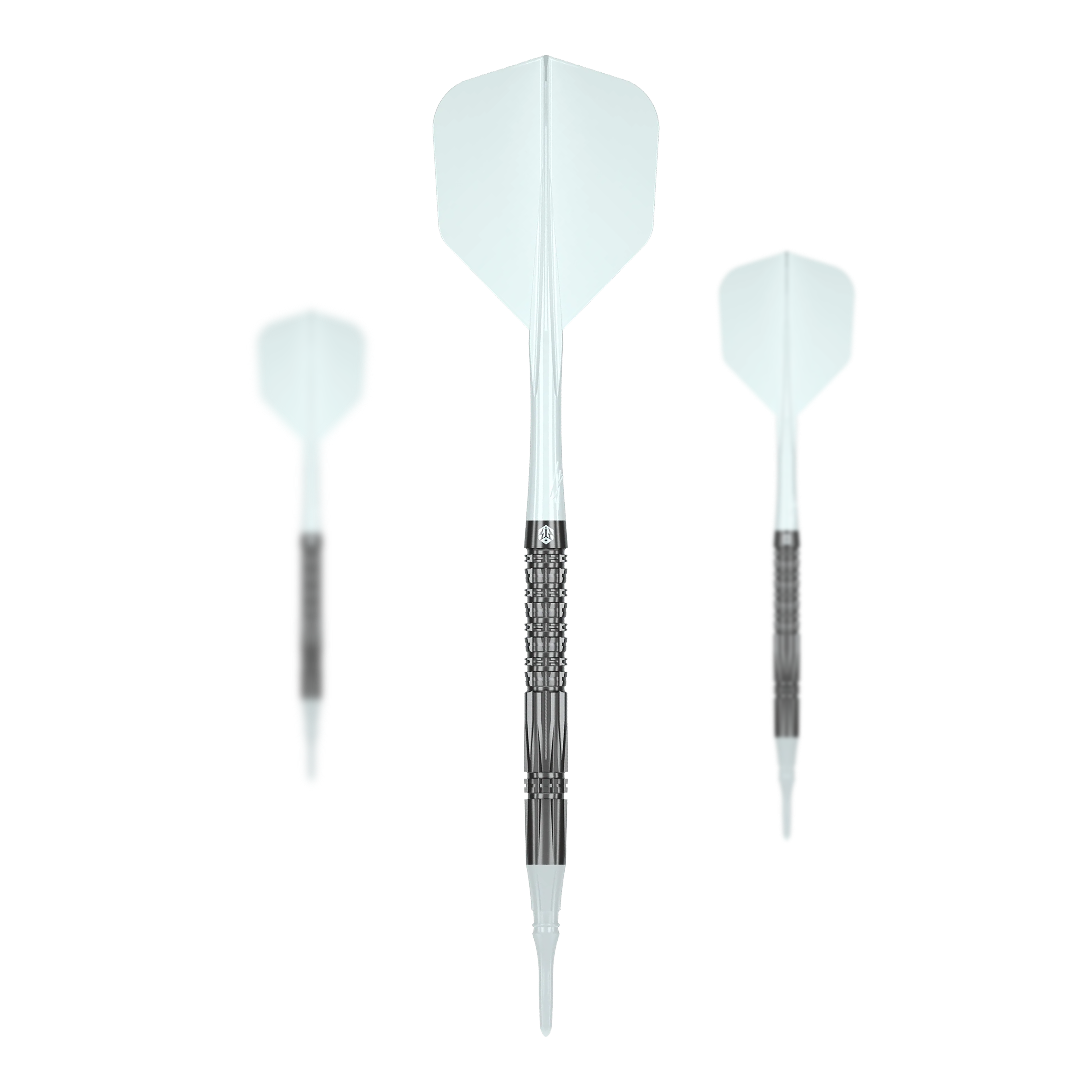 Měkké šipky Caliburn Prisma P2 - 20g Das Bild zeigt die Caliburn Prisma P2 Softdarts - 20g. Zu sehen ist ein Set von modernen Softdarts.