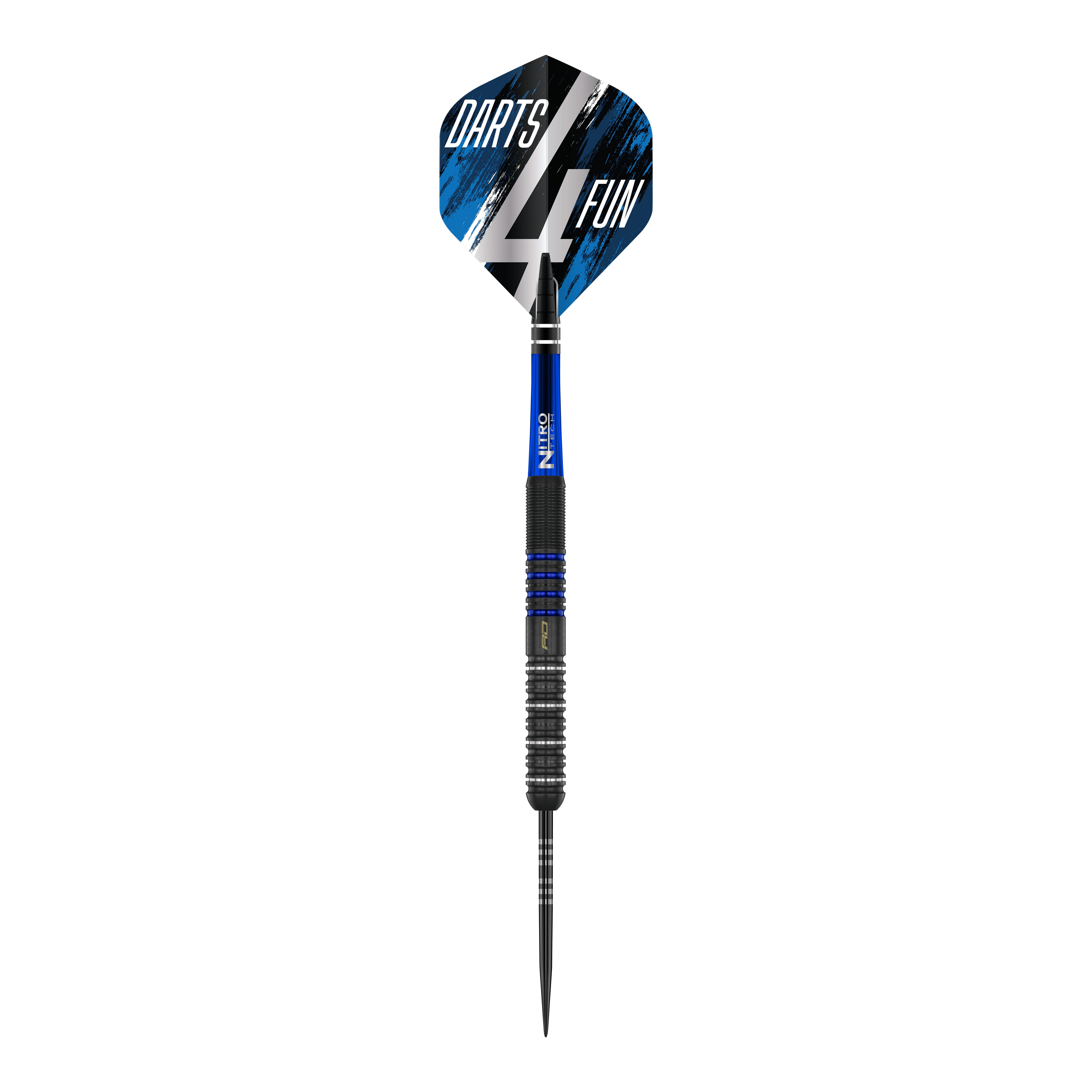 Abgebildet sind Red Dragon David Williams V1 Steeldarts - 23g. Man erkennt Details des Dartpfeils.