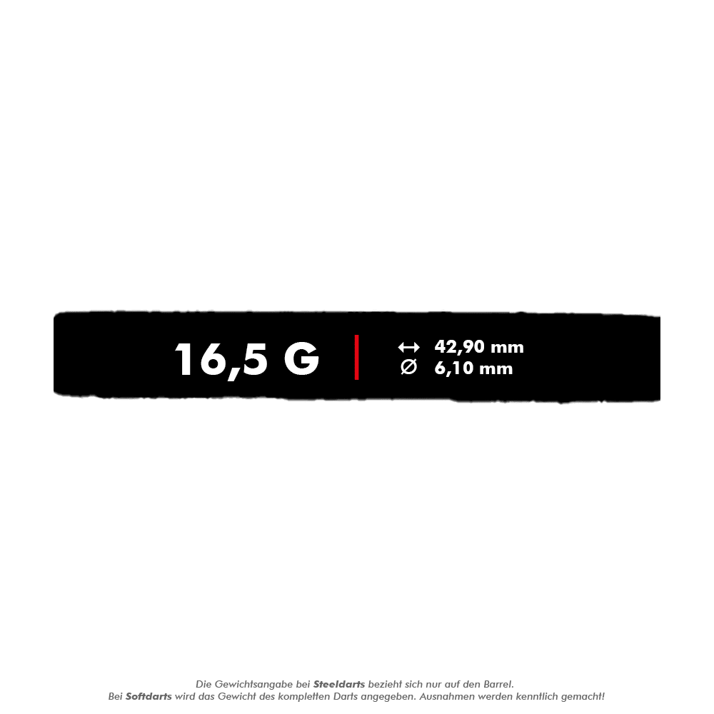 McDart 85 Tungsten V16 měkké šipky - 16,5g