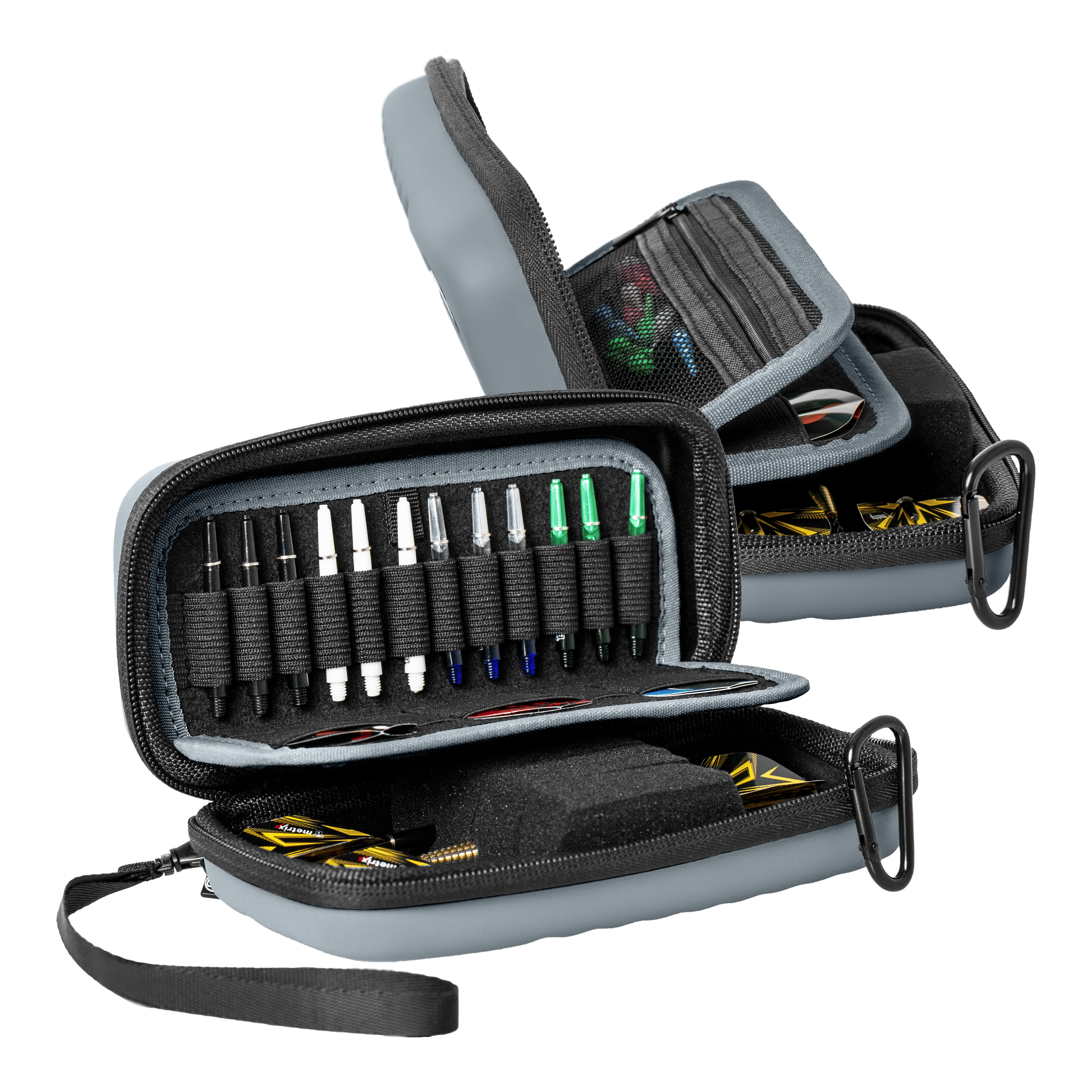 Pouzdro na šipky Bulls Orbis S - šedé Das Produkt Bulls Orbis S Dartcase - Grau ist auf dem Bild zu sehen. Es handelt sich um ein stabiles Dartcase für den sicheren Transport von Darts.