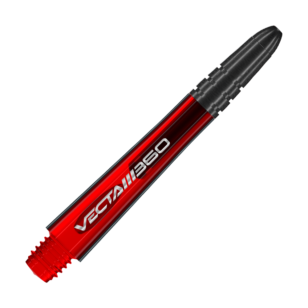 Abgebildet ist ein Dart-Schaft mit der Bezeichnung 7025-219_Winmau_Vecta_Blade360_Shafts_Rot_40mm_2. Das Produkt ist rot und eignet sich für verschiedene Dartpfeile.