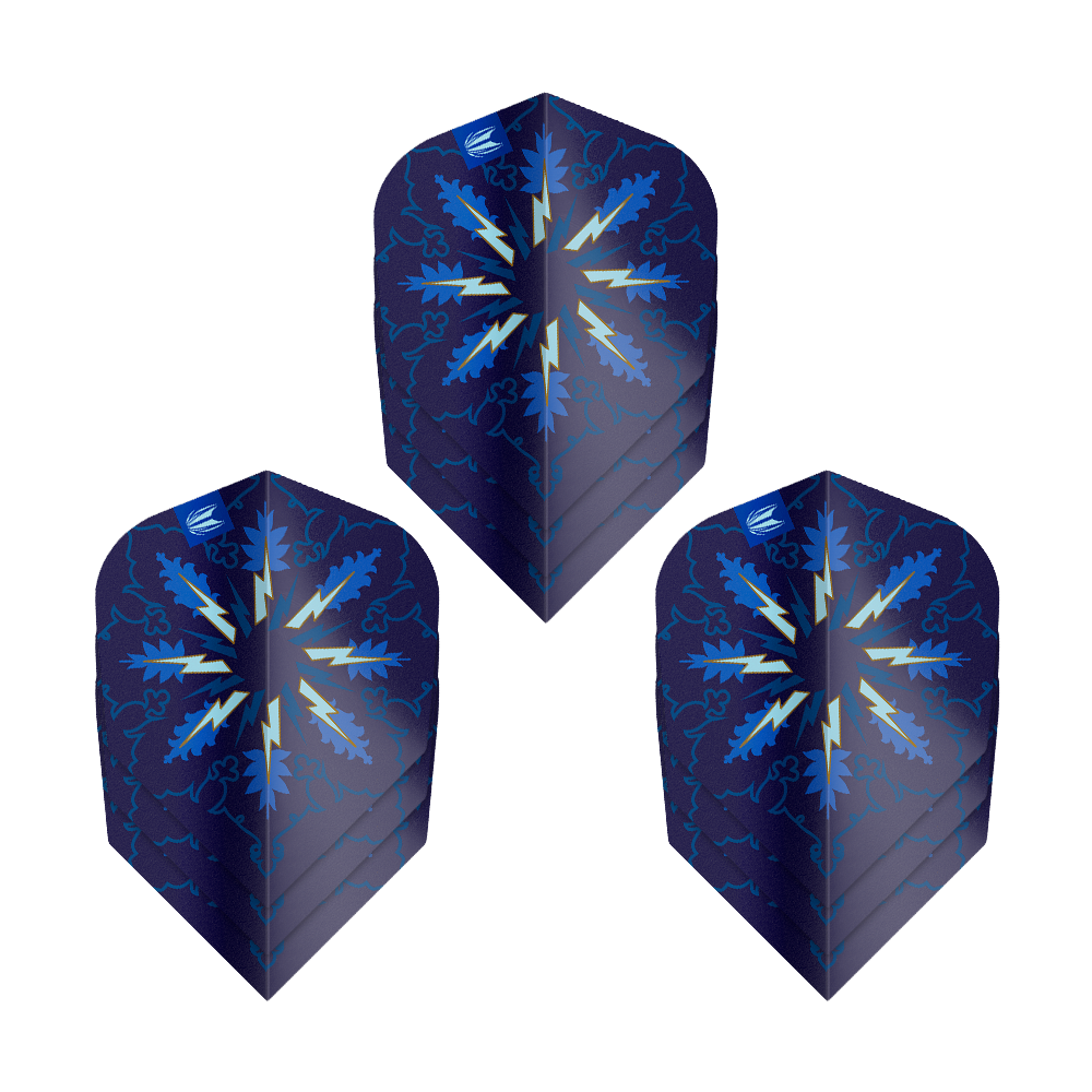 Das Bild zeigt die Target ProUltra Phil Taylor Power Gx2 No6 Flights - 3 Sets. Diese Dart-Flights sind für fortgeschrittene Spieler geeignet.
